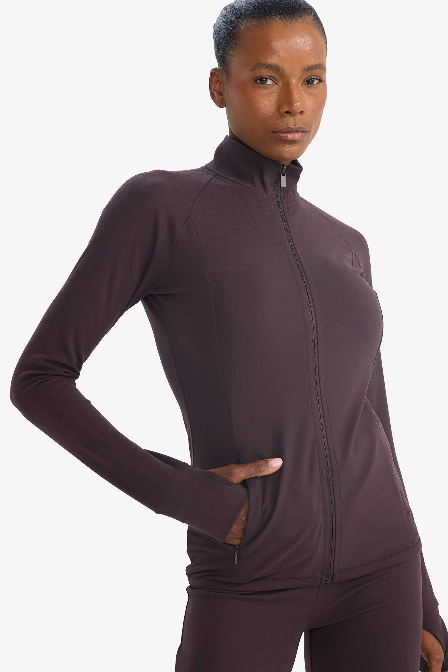 Slim Fit High Neck Cardigan