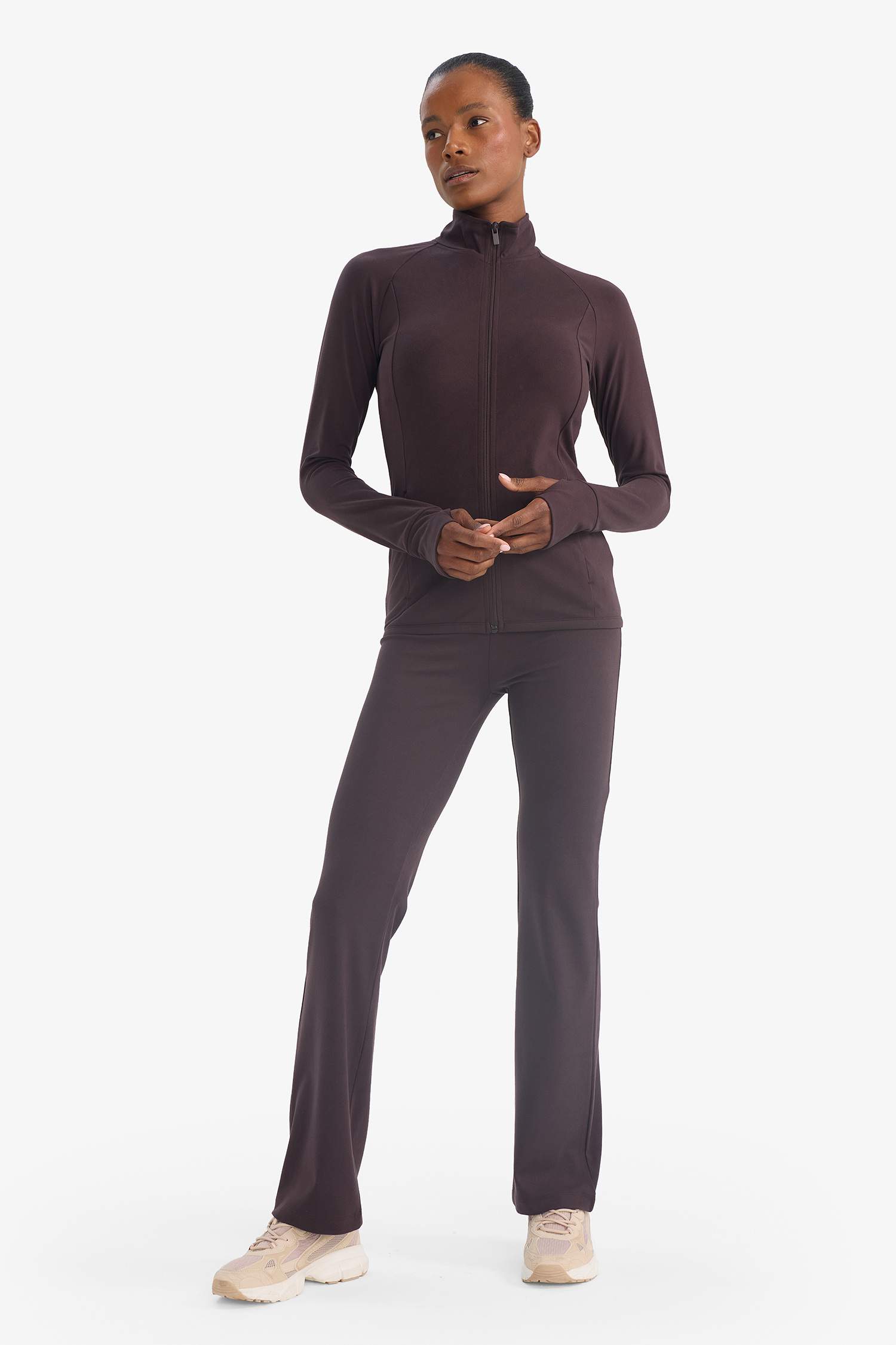 Slim Fit High Neck Cardigan