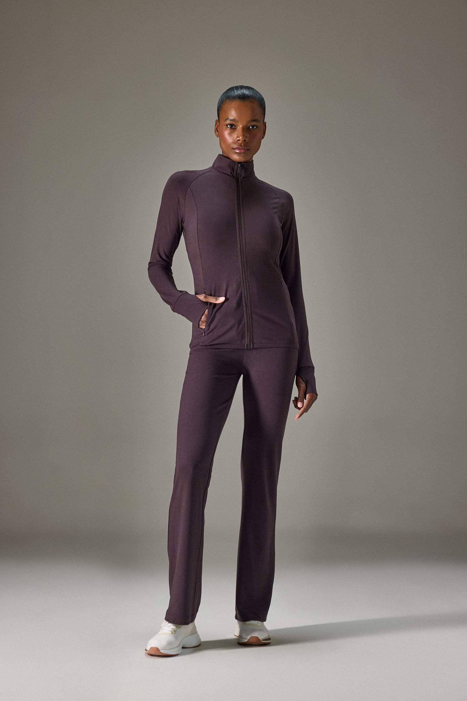 Slim Fit Stand Collar Fleece Lining Cardigan