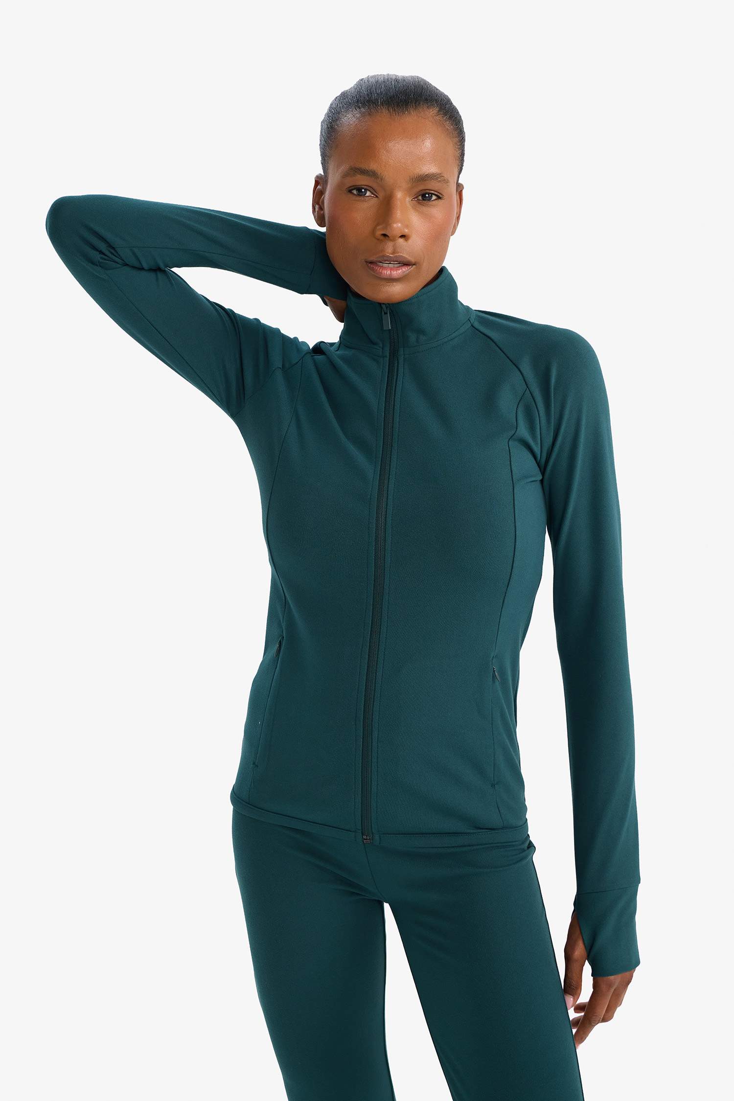 Slim Fit Dar Kesim Dik Yaka İçi Yumuşak Tüylü Hırka