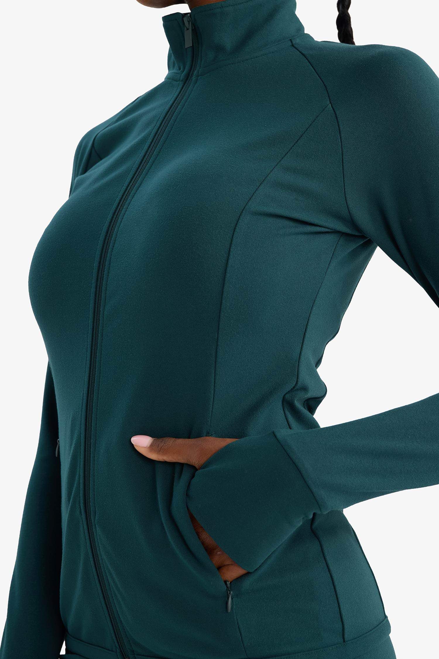 Slim Fit Dar Kesim Dik Yaka İçi Yumuşak Tüylü Hırka