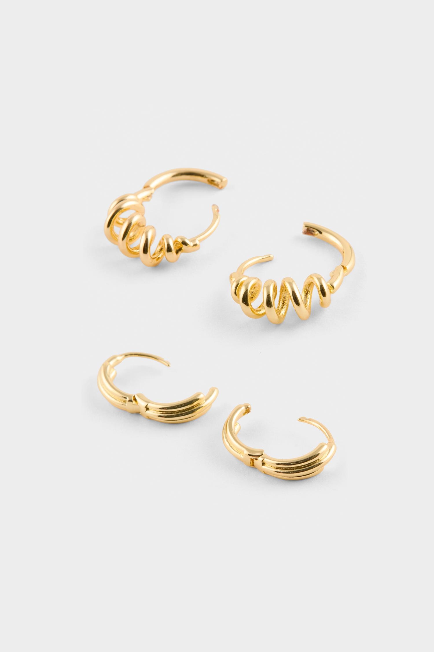 DeFacto Reis X DeFacto 2'li Gold Küpe görsel 3