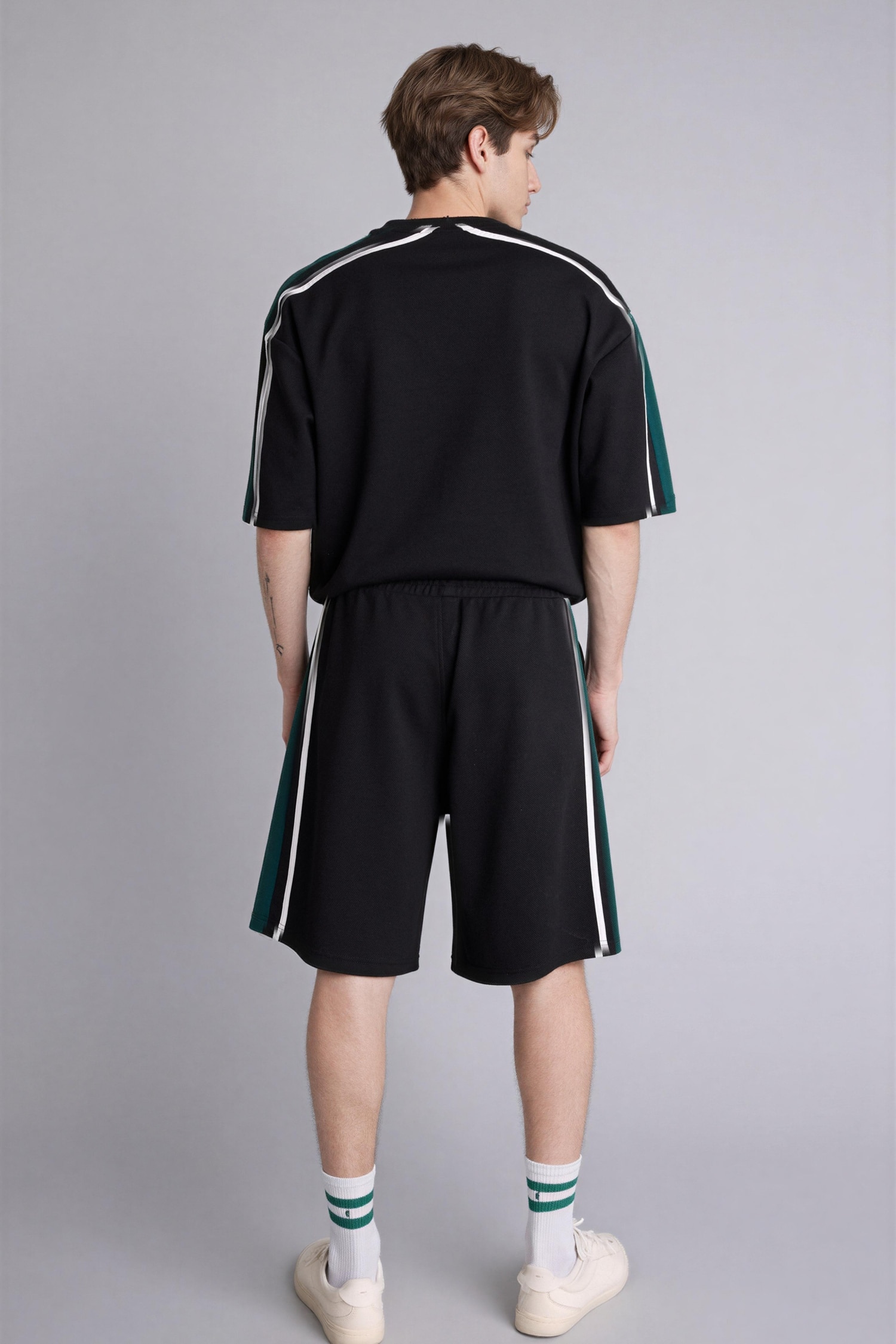 DeFacto BAGGY FIT Beli Lastikli Şort görsel 5