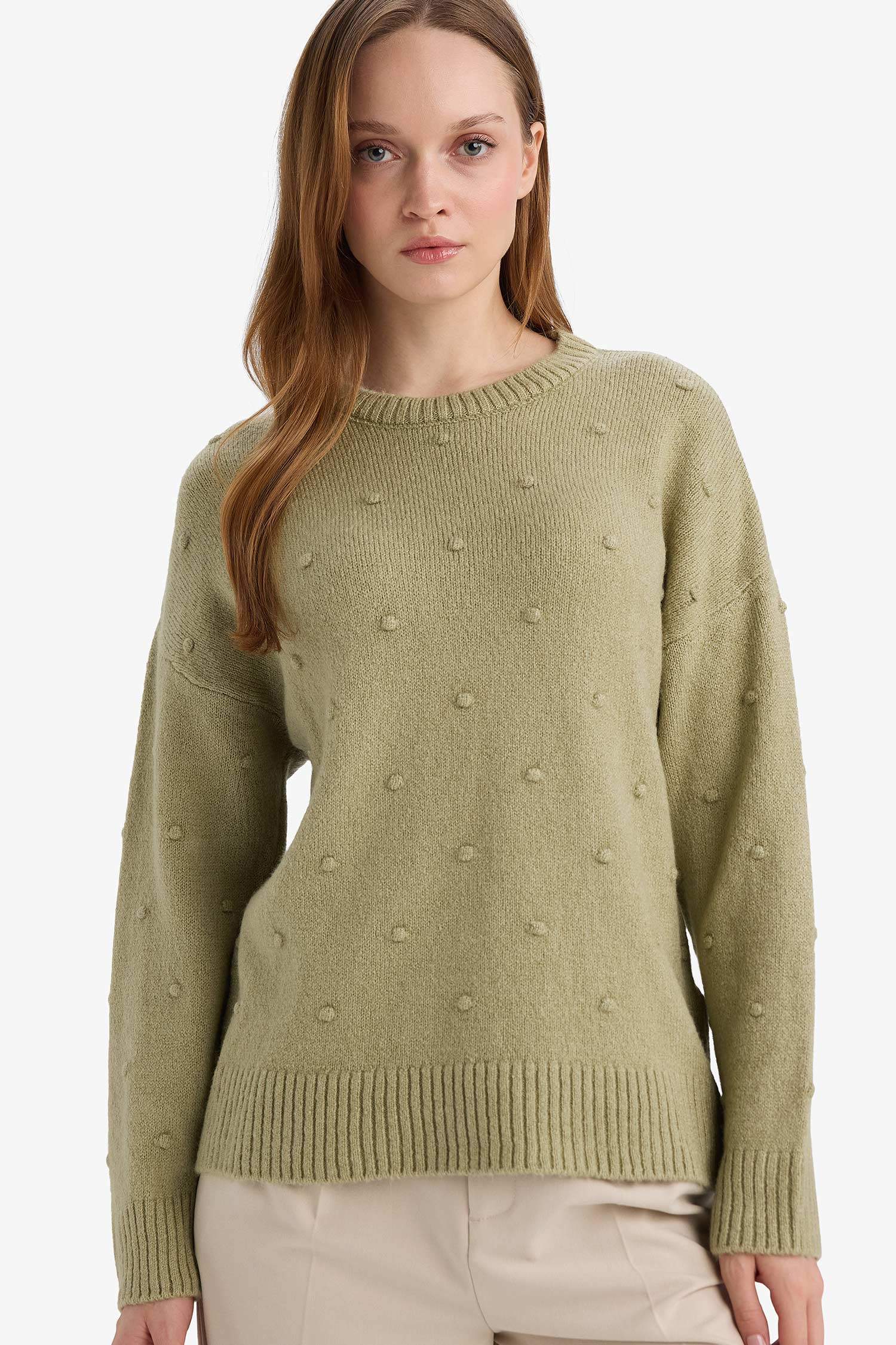 Relax Fit Crew Neck Knitwear Pullover