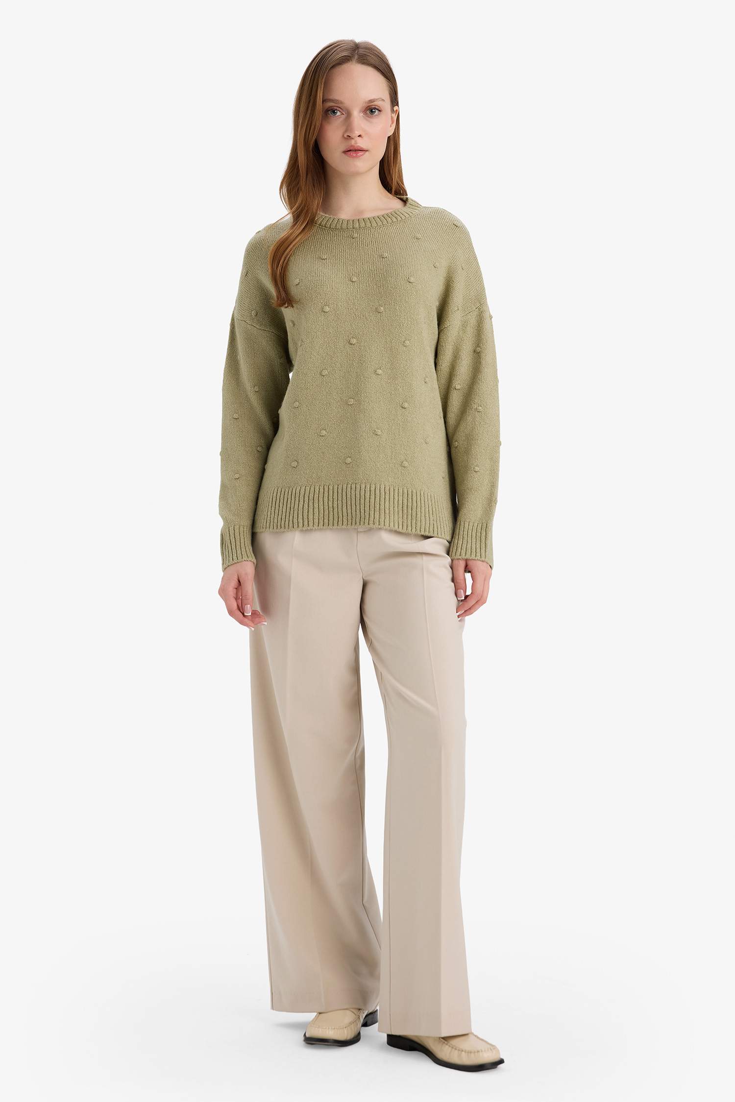 Relax Fit Crew Neck Knitwear Pullover