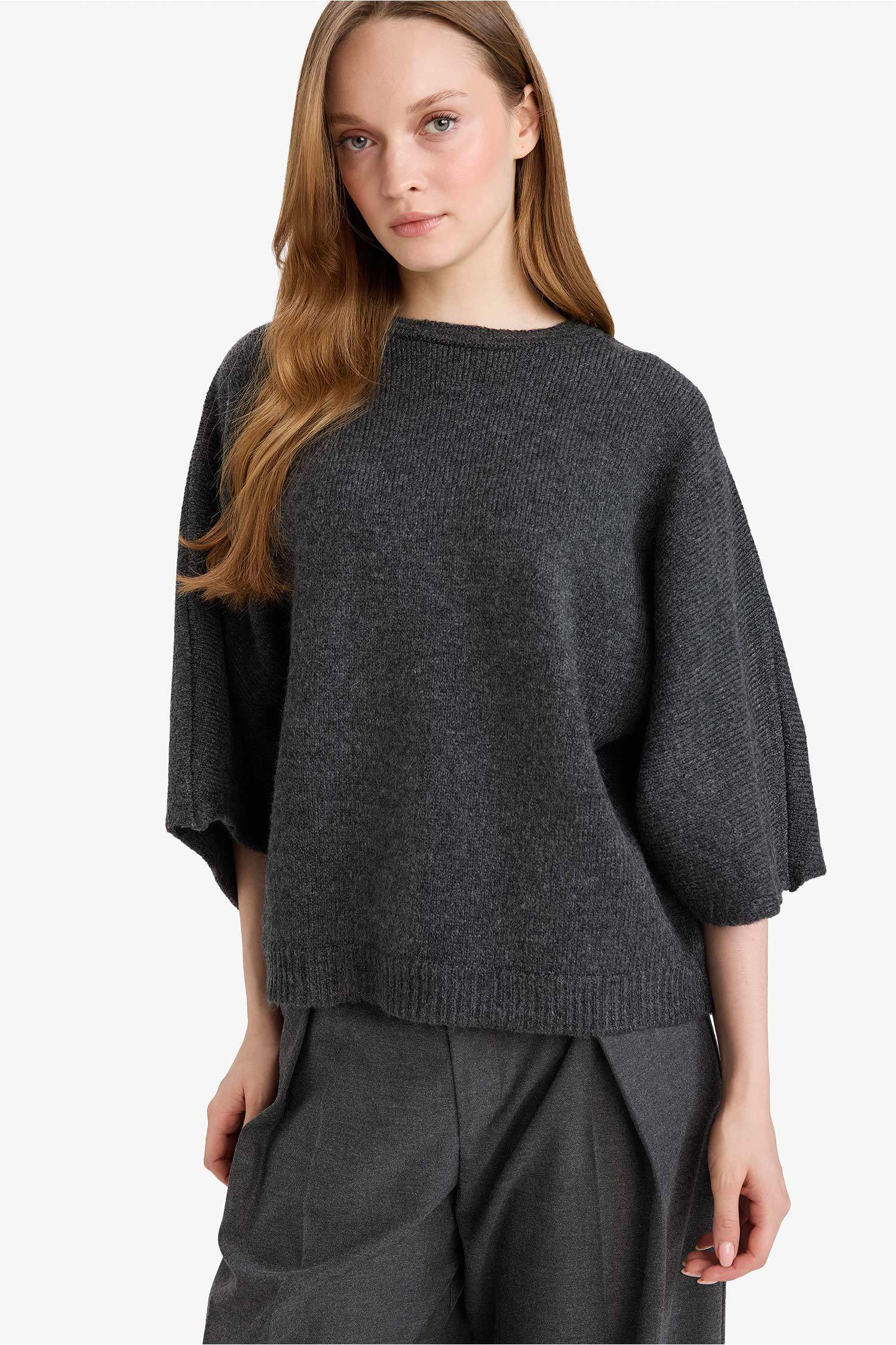 Bisiklet Yaka Triko Kazak