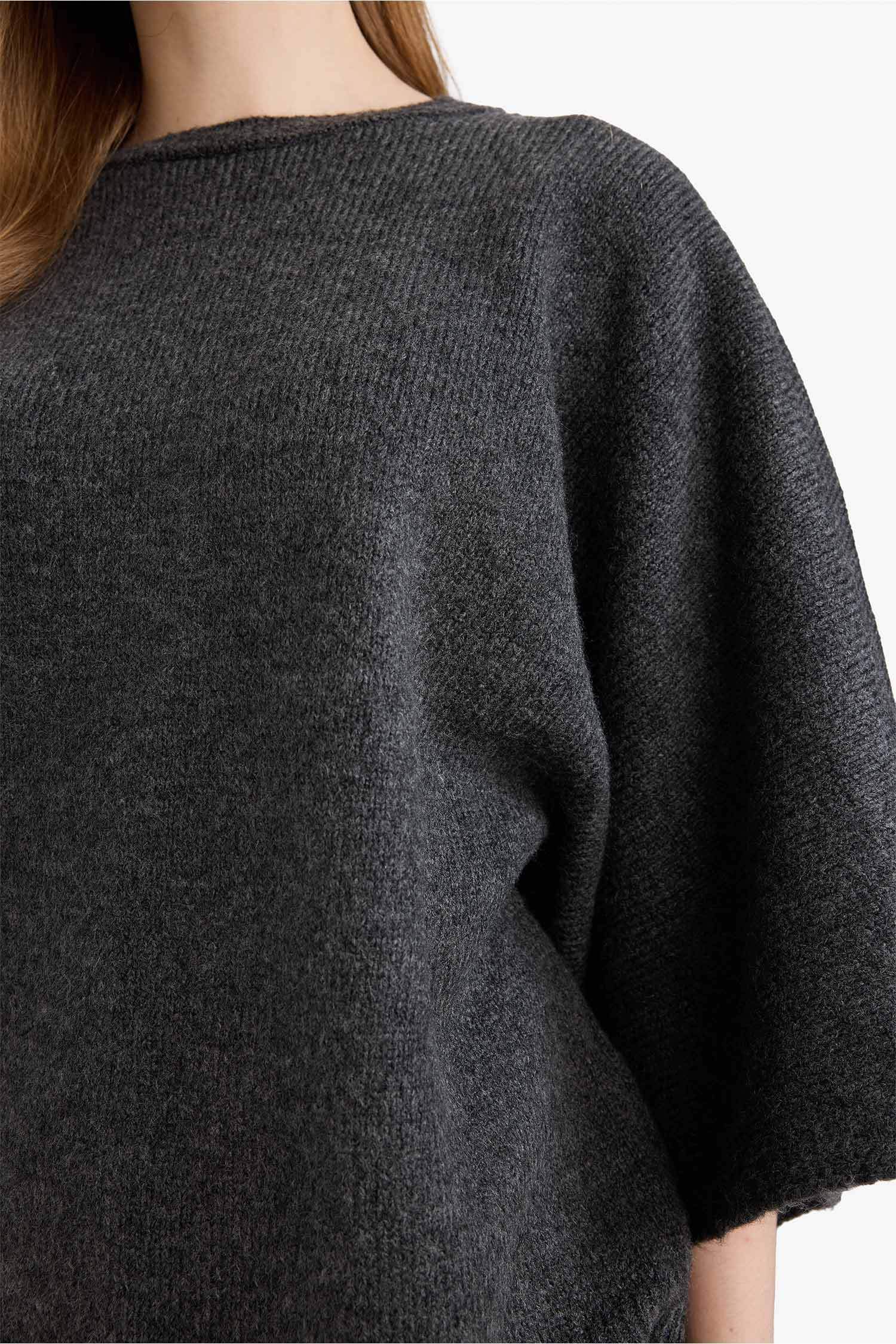 Bisiklet Yaka Triko Kazak