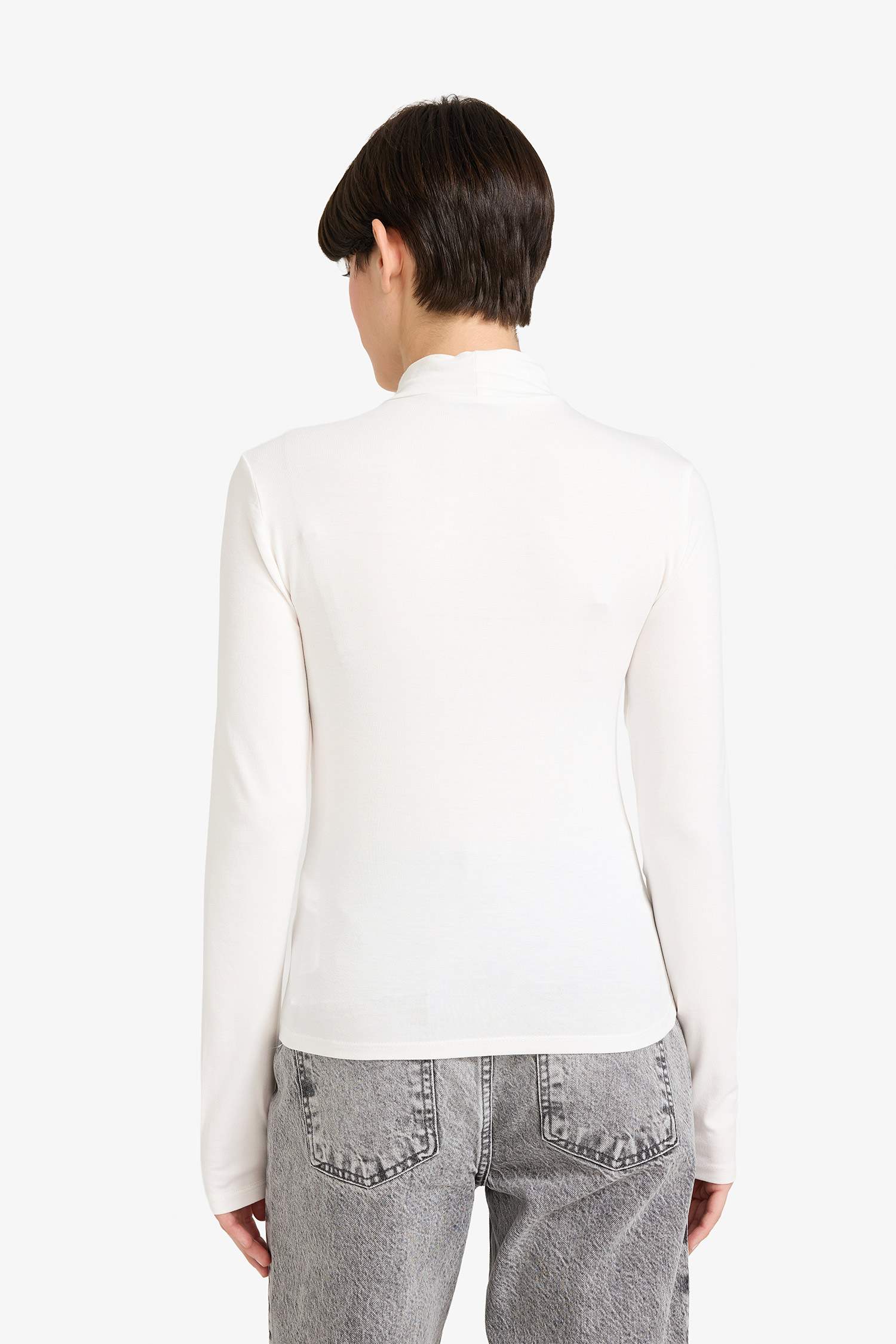 Balıkçı Yaka Uzun Kollu Tişört