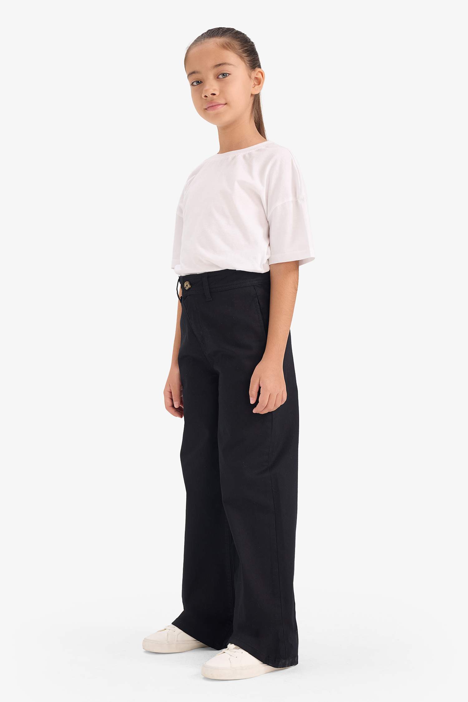 Kız Çocuk Flare Fit Gabardin Pantolon