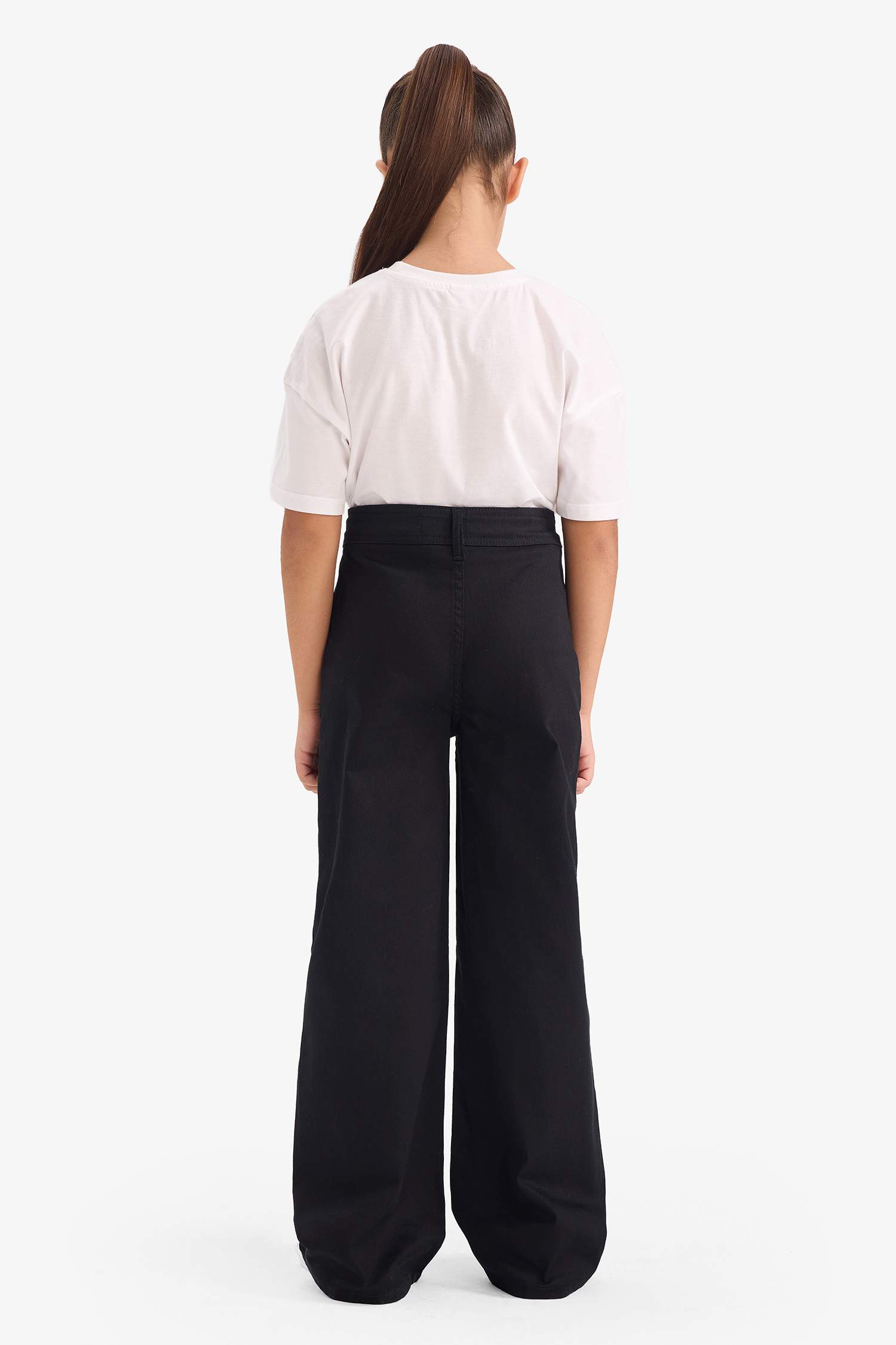 Kız Çocuk Flare Fit Gabardin Pantolon