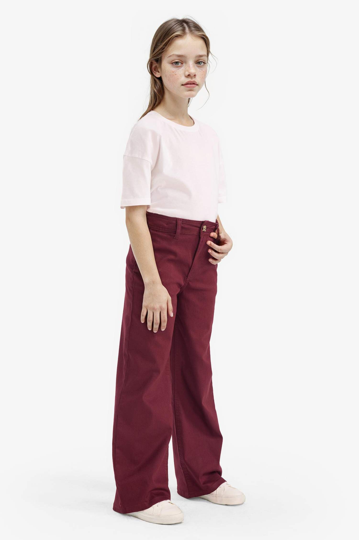 سروال جبردين برجل واسع