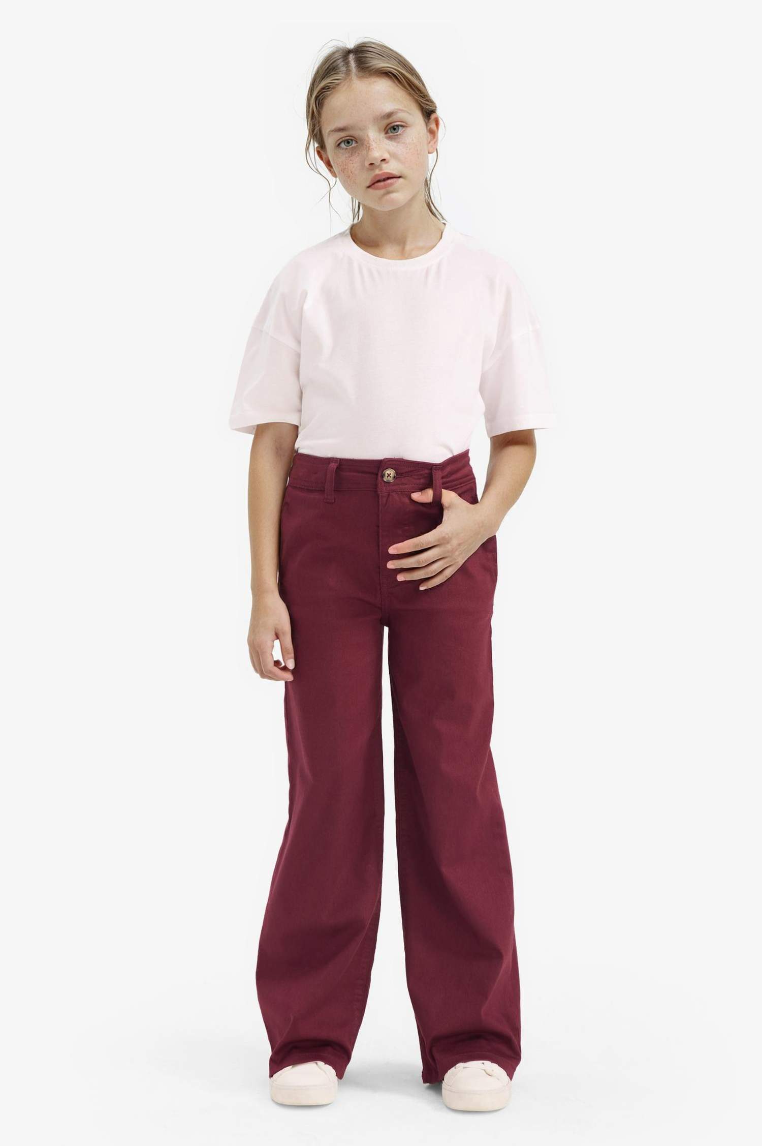 سروال جبردين برجل واسع