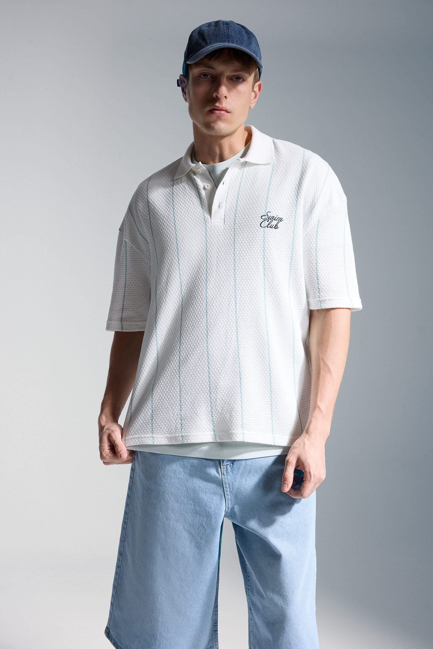 DeFacto Loose Fit Baskılı Polo Tişört