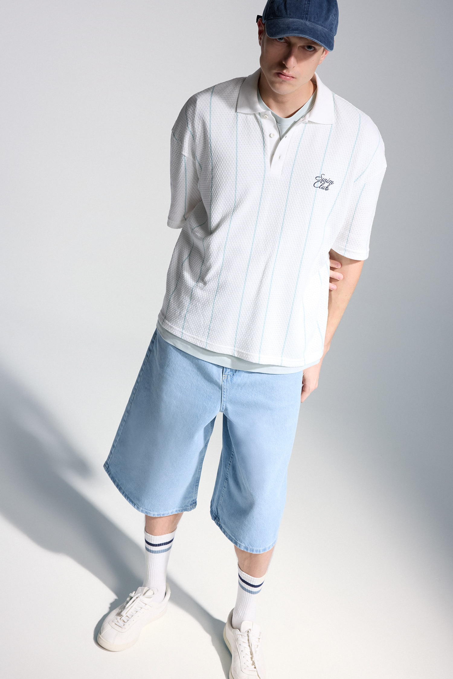 DeFacto Loose Fit Baskılı Polo Tişört görsel 3