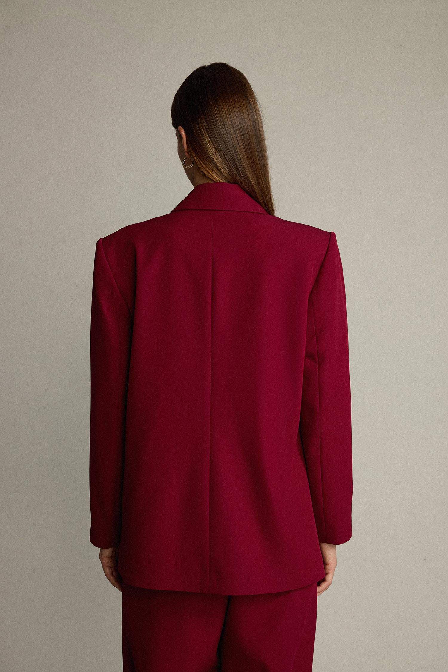 Kemerli Düğmeli Blazer Ceket