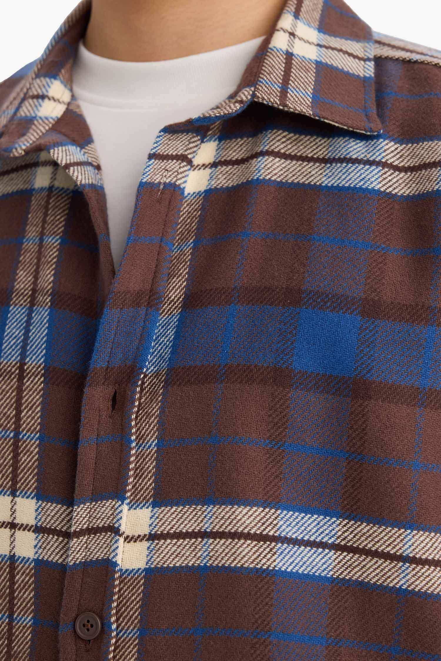 Regular Fit Flannel Long Sleeve Shirt