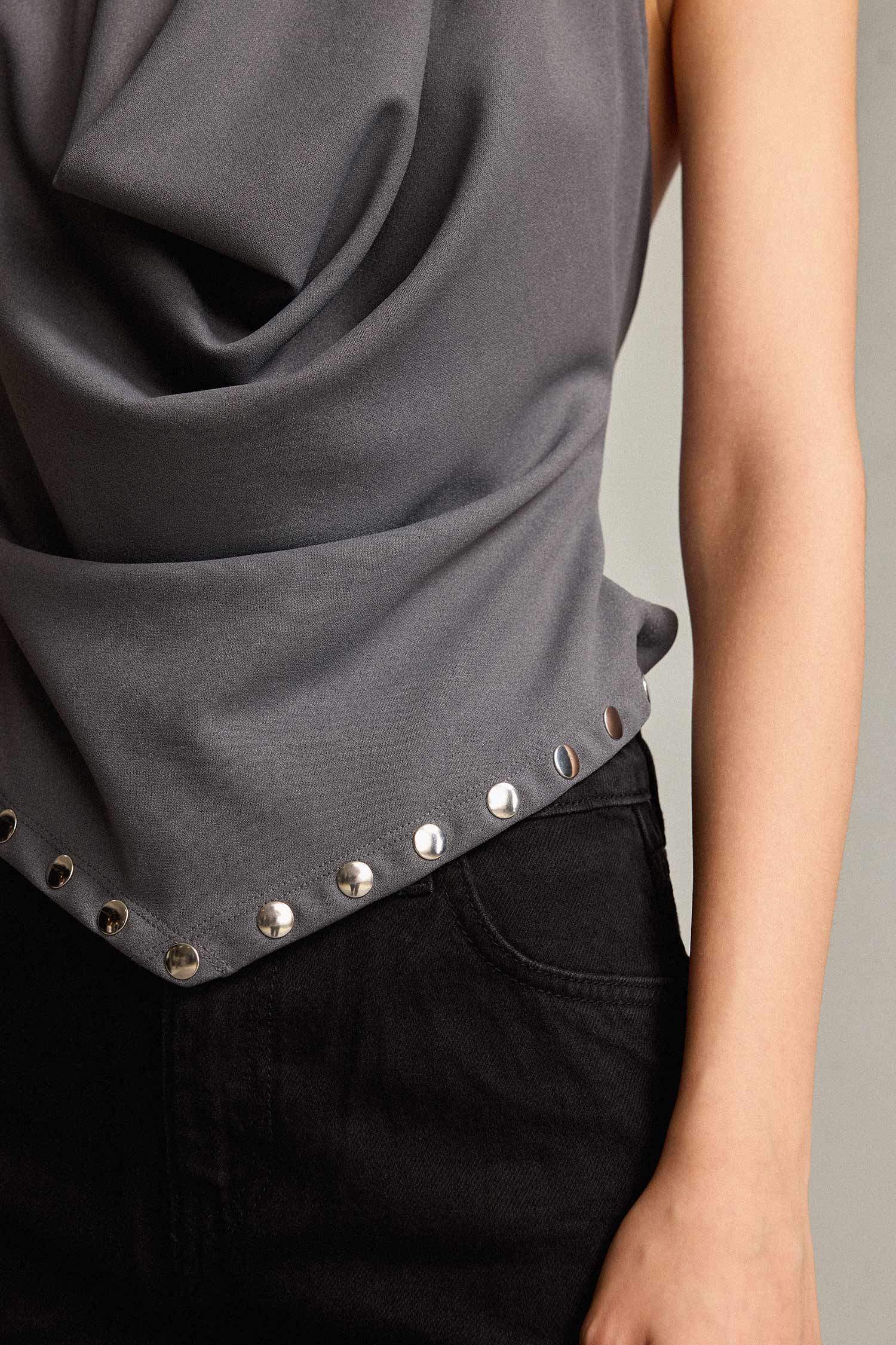 Degaje Yaka Kolsuz Bluz