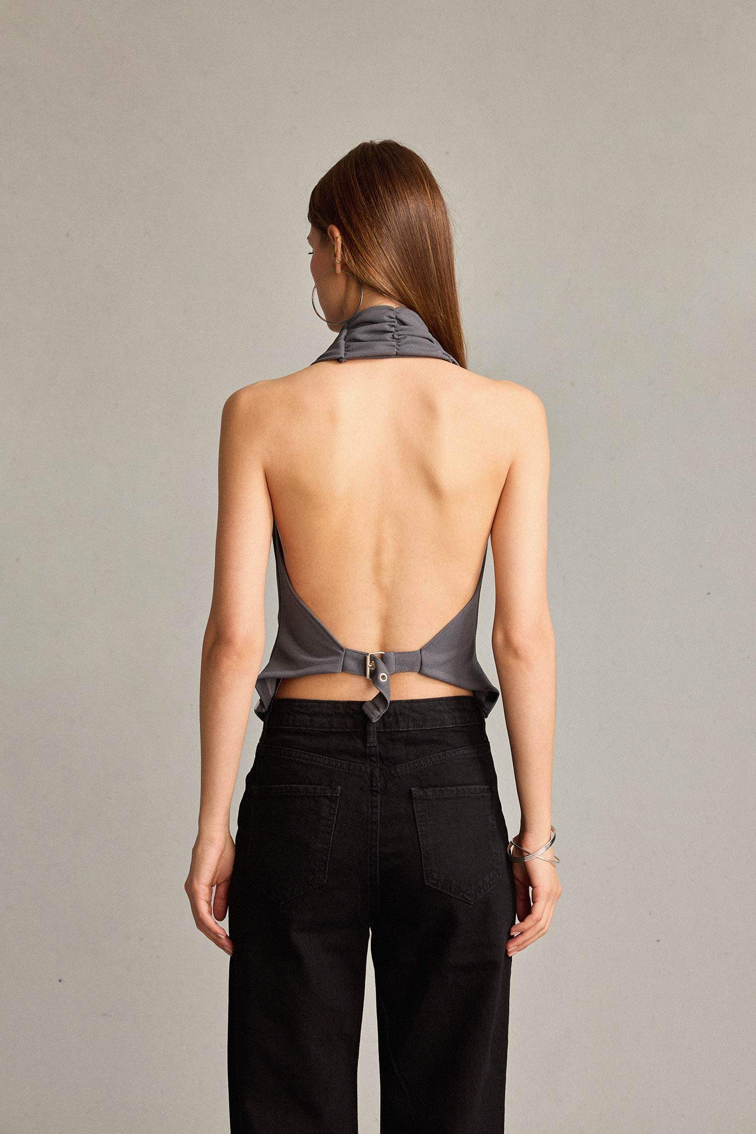 Degaje Yaka Kolsuz Bluz