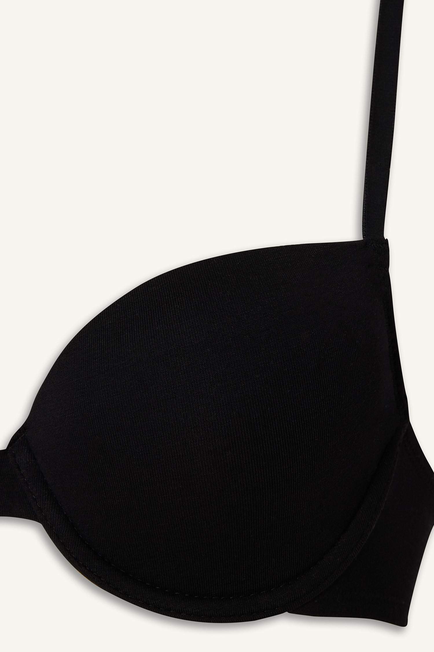 Pamuklu Kaplı Pedli Balenli 2'li Tişört Bra