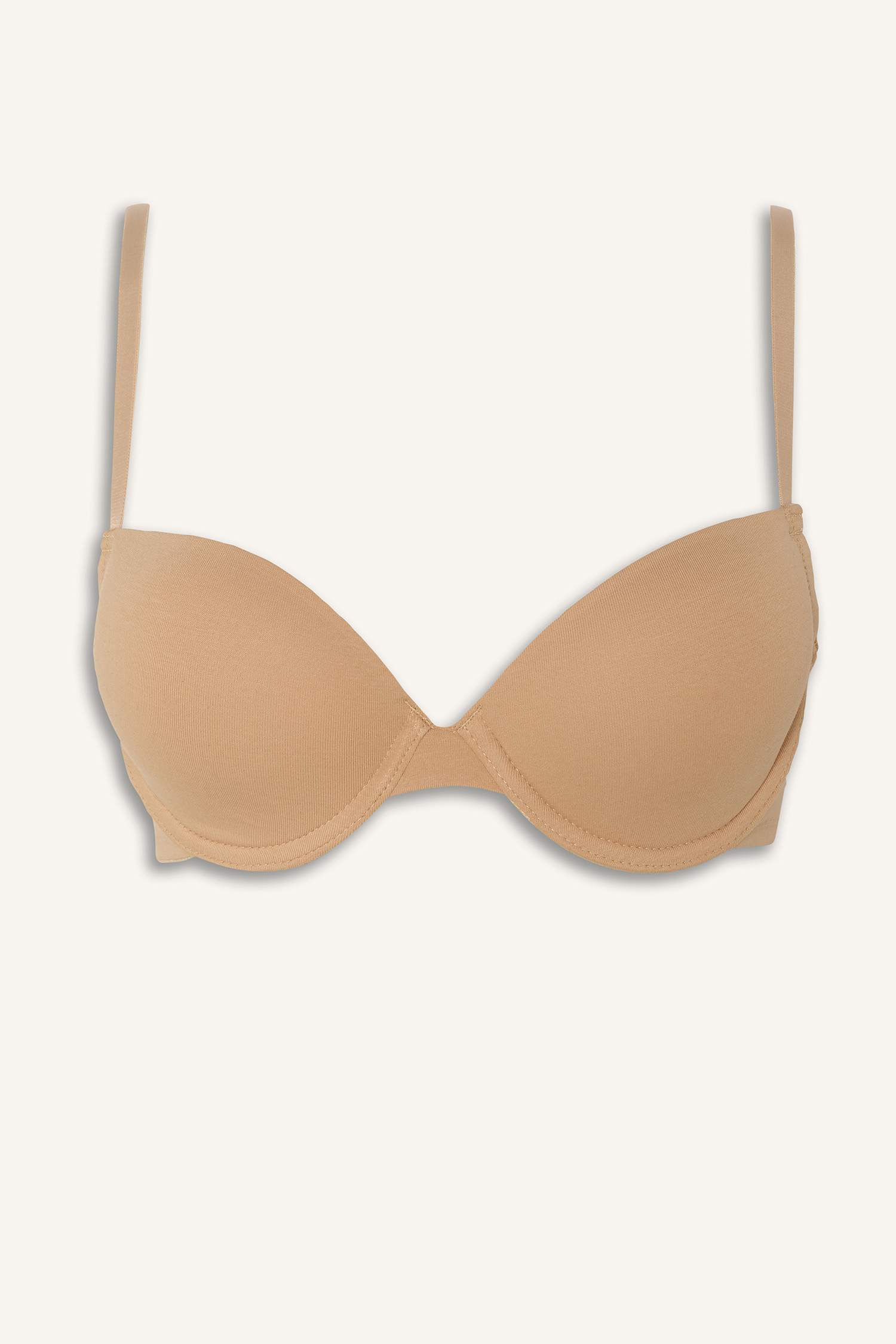 Pamuklu Kaplı Pedli Balenli 2'li Tişört Bra