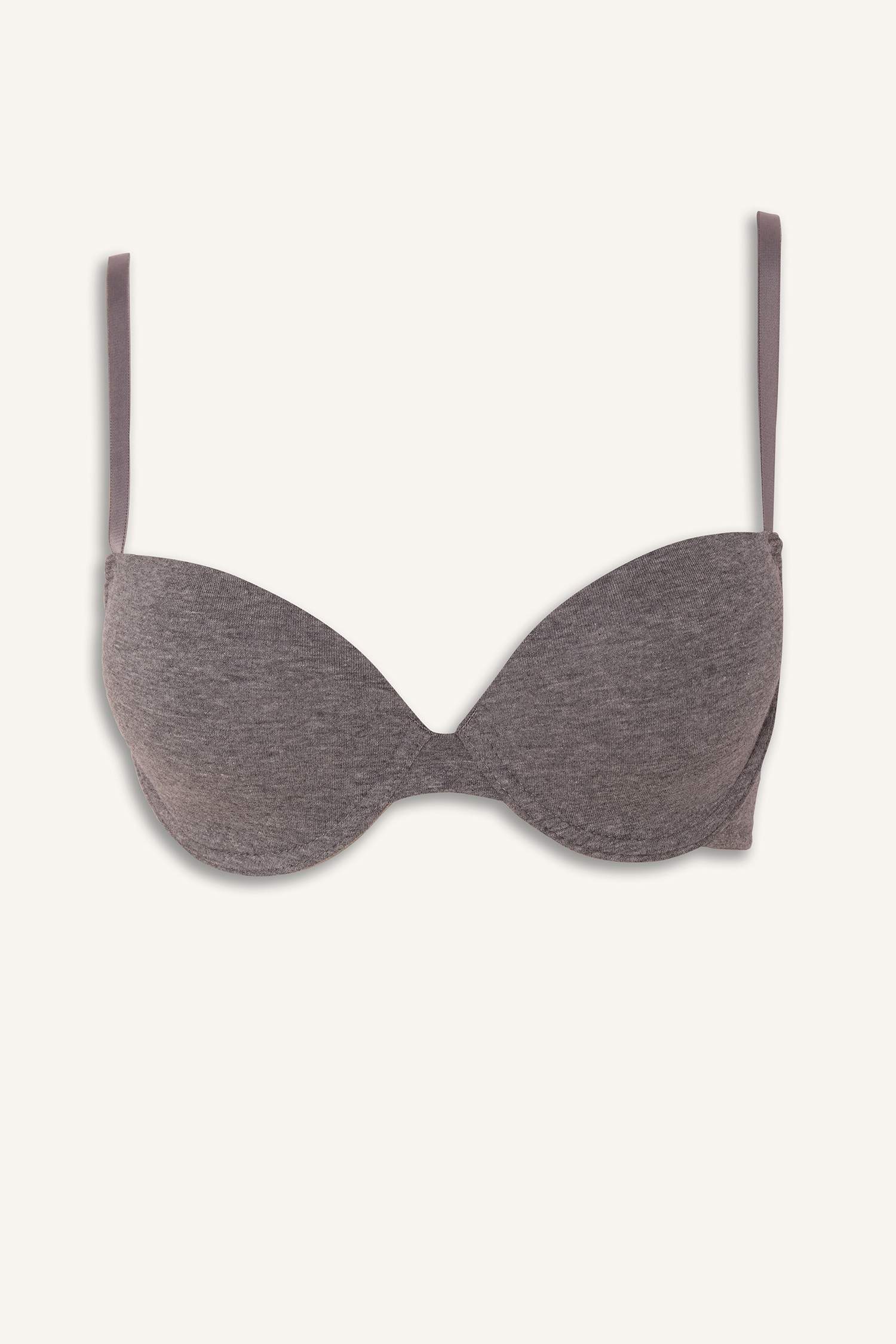 Pamuklu Kaplı Pedli Balenli 2'li Tişört Bra