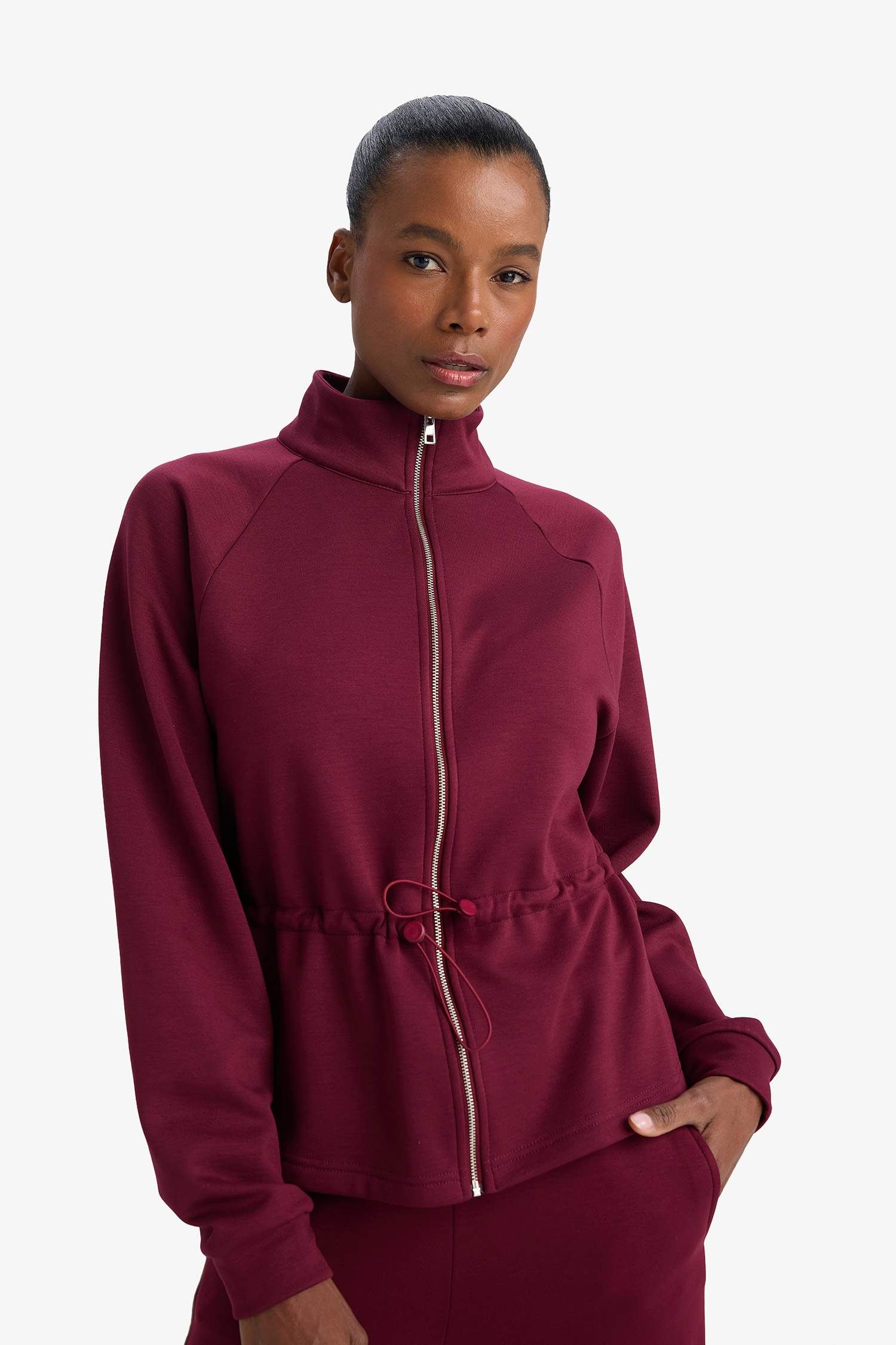 Standard Fit High Neck modal Soft Hairy Inside Cardigan