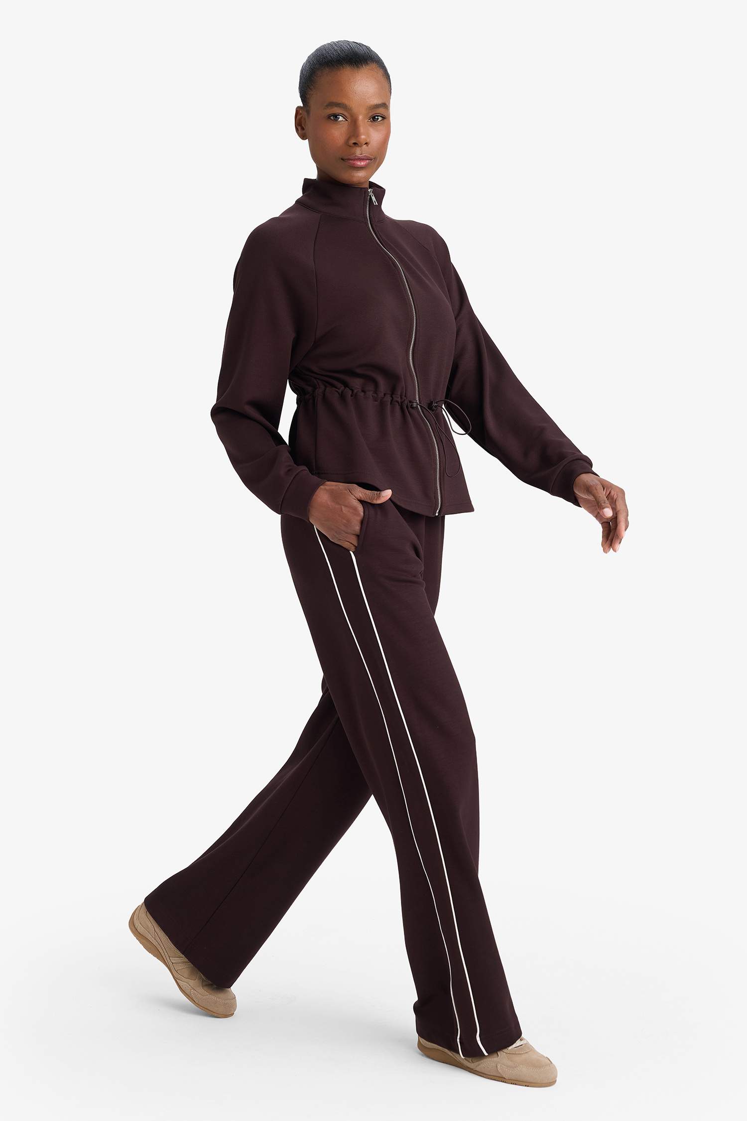 Wide Leg Long Leg Modal Trousers