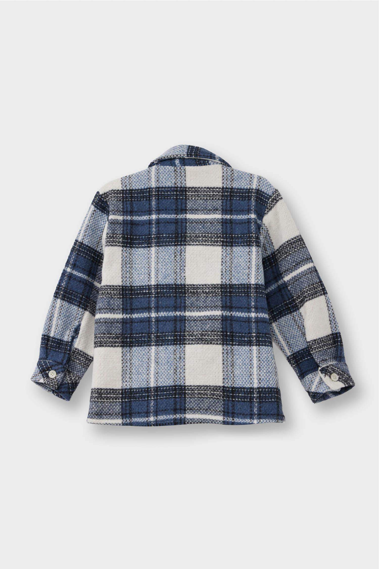 Erkek Bebek Kareli Flanel Uzun Kollu Gömlek