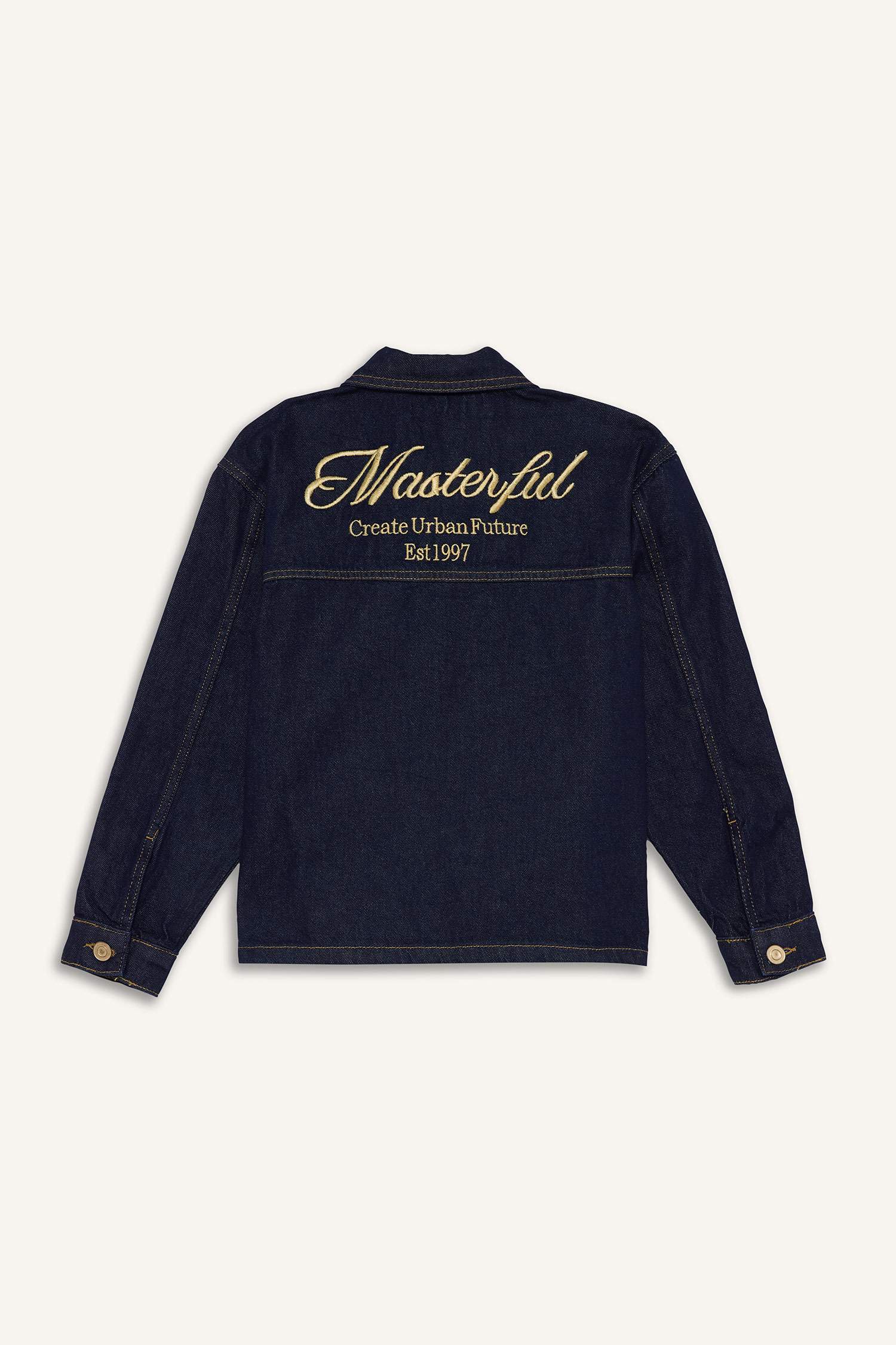 Erkek Çocuk Düğmeli Denim Ceket