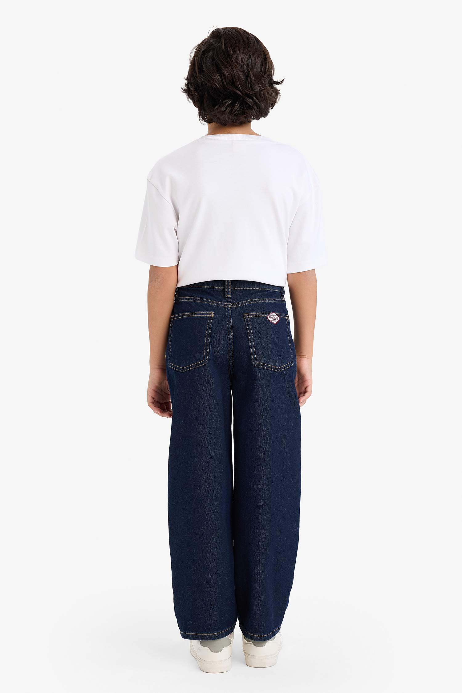 Erkek Çocuk Barrel Fit Düz Paça Jean Pantolon