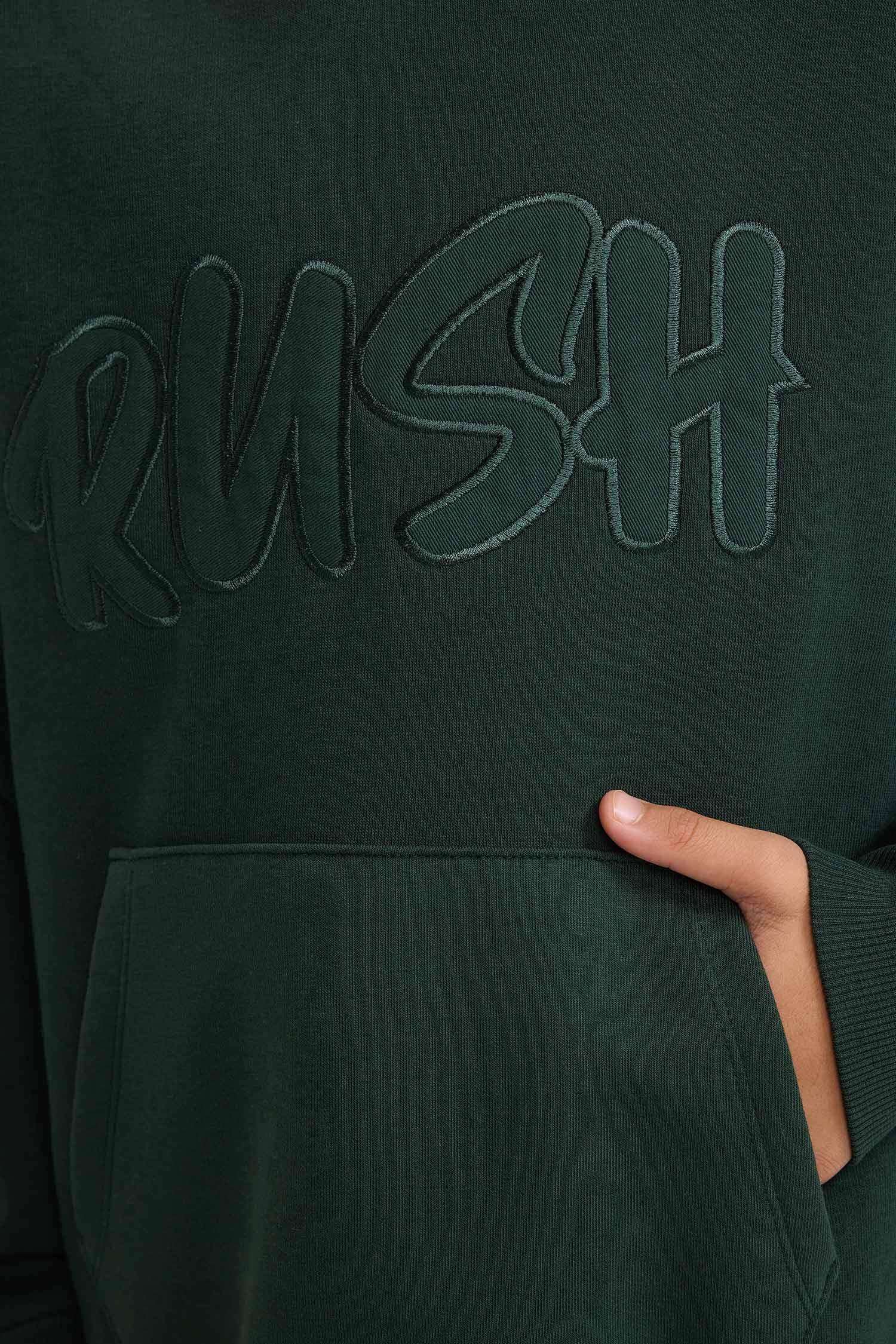 Erkek Çocuk Oversize Geniş Kalıp Kapüşonlu Baskılı İçi Yumuşak Tüylü Sweatshirt