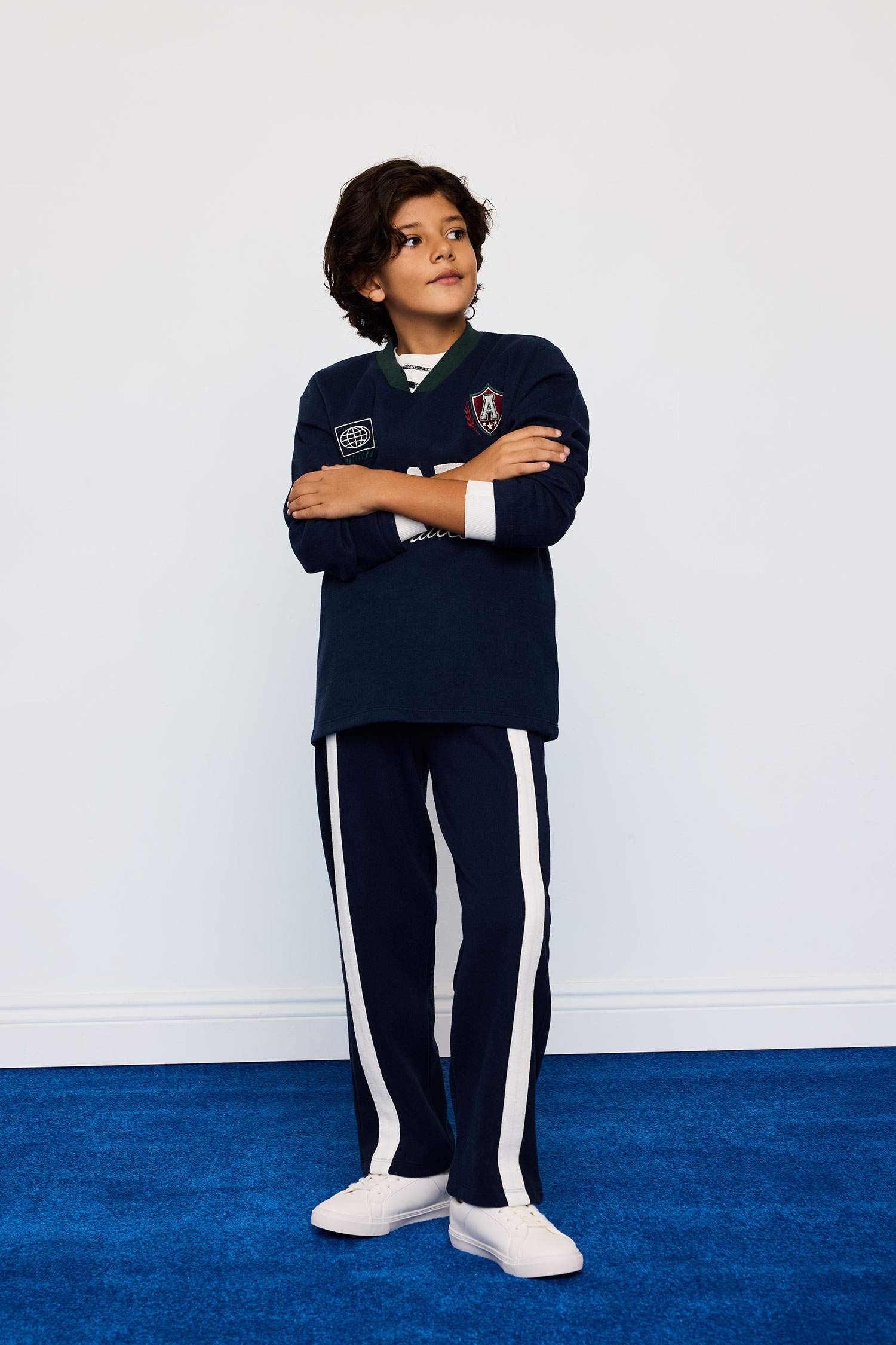 Erkek Çocuk 2'li Takım Baskılı Sweatshirt Eşofman Altı