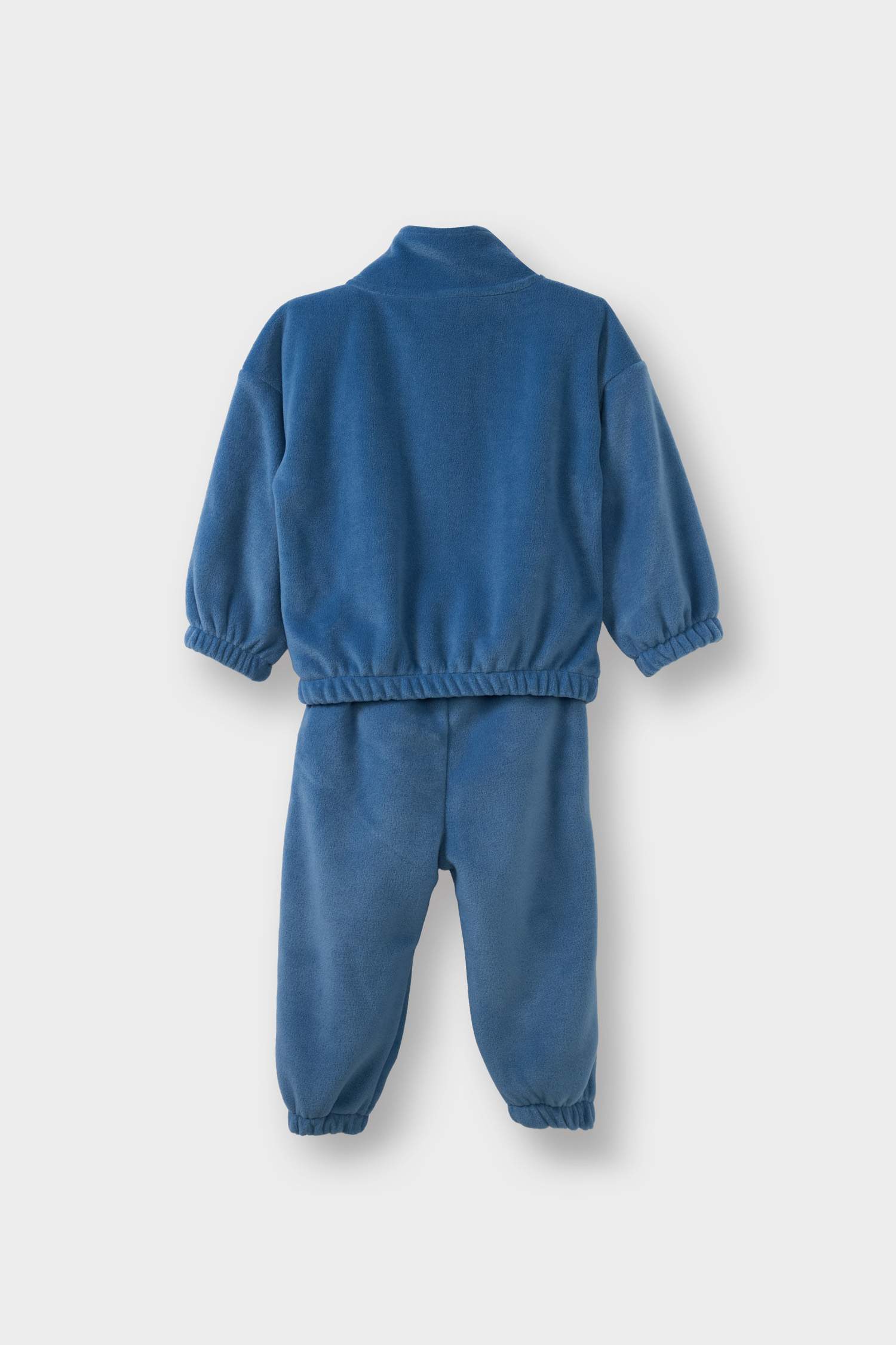 Erkek Bebek 2'li Takım Polar Yarım Fermuarlı Sweatshirt Eşofman Altı