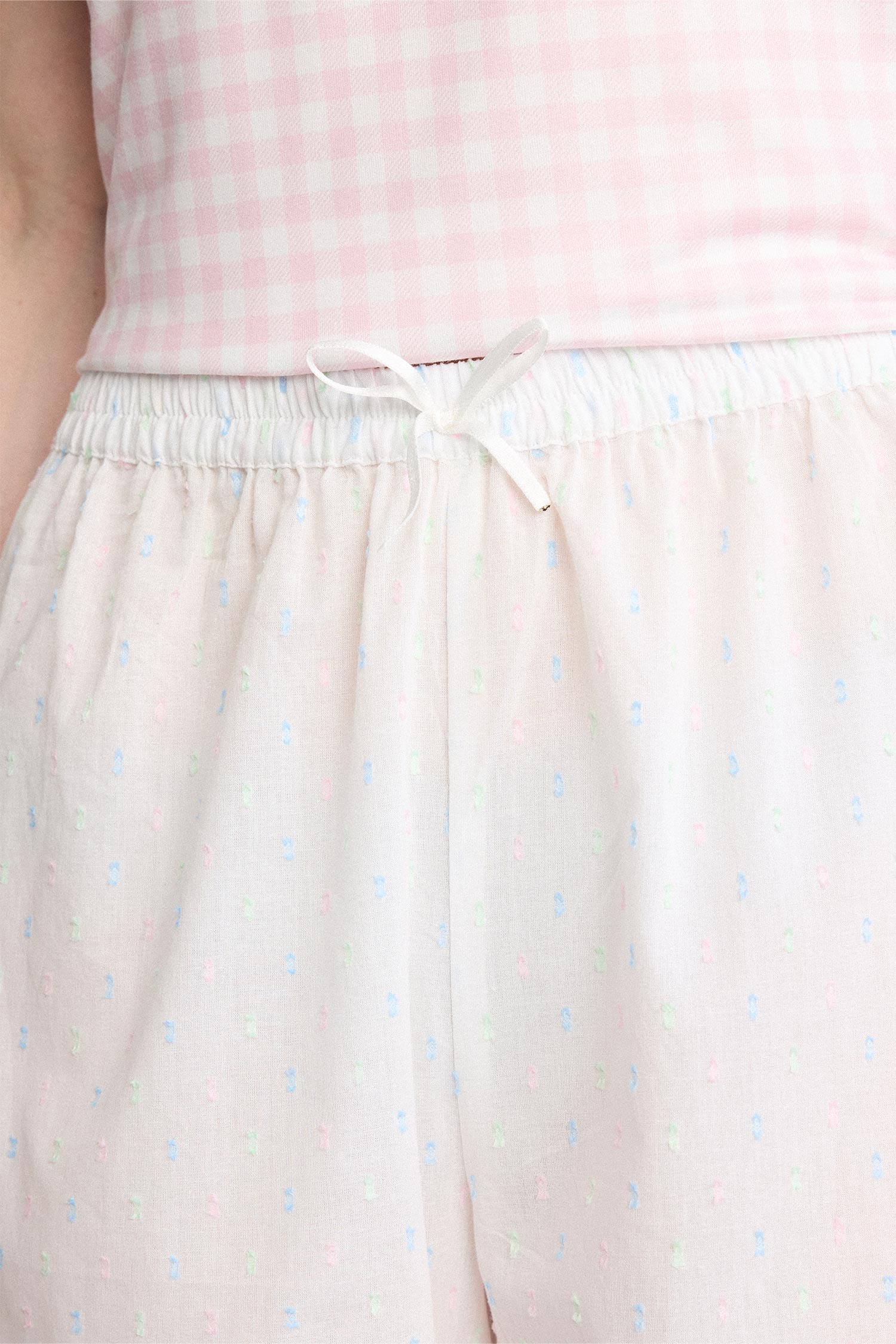 DeFacto %100 Pamuk Regular Fıt Uzun Boy Pijama Alt görsel 4