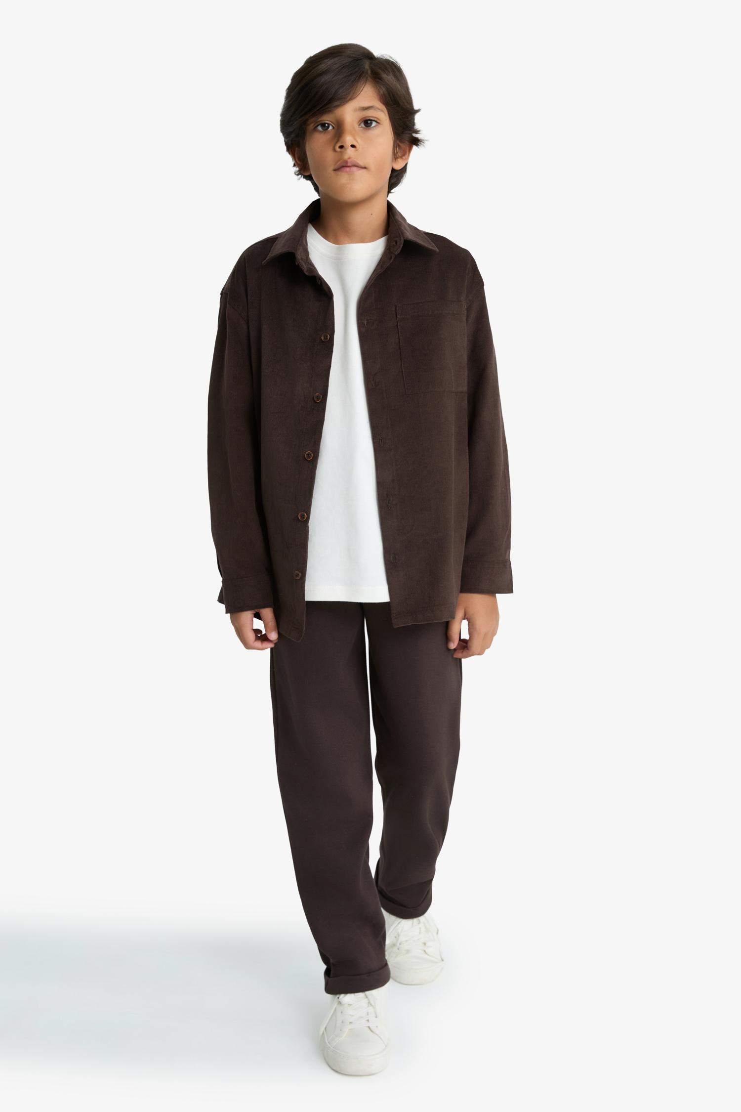 Boy Regular Fit Corduroy Long Sleeve Shirt