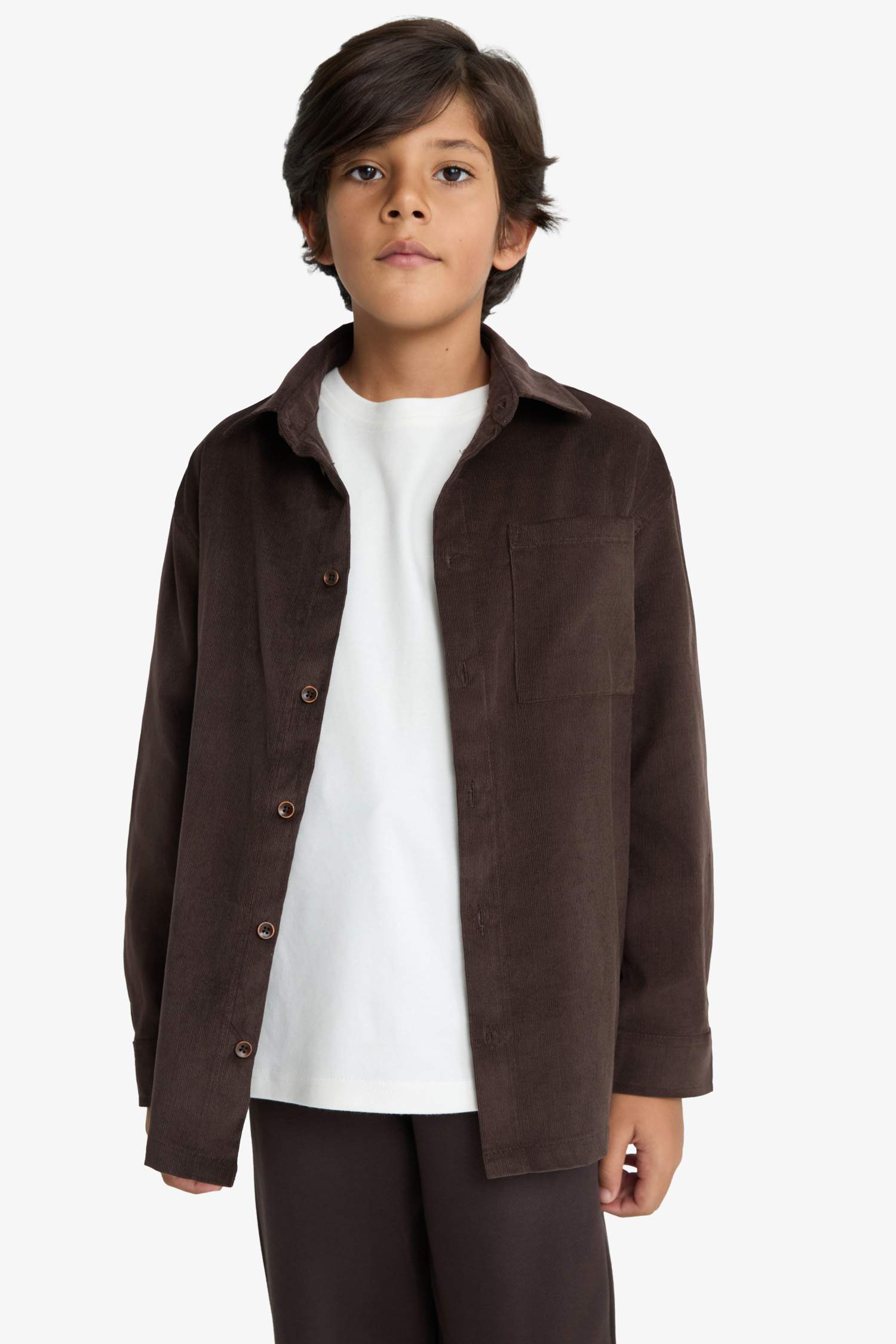 Boy Regular Fit Corduroy Long Sleeve Shirt
