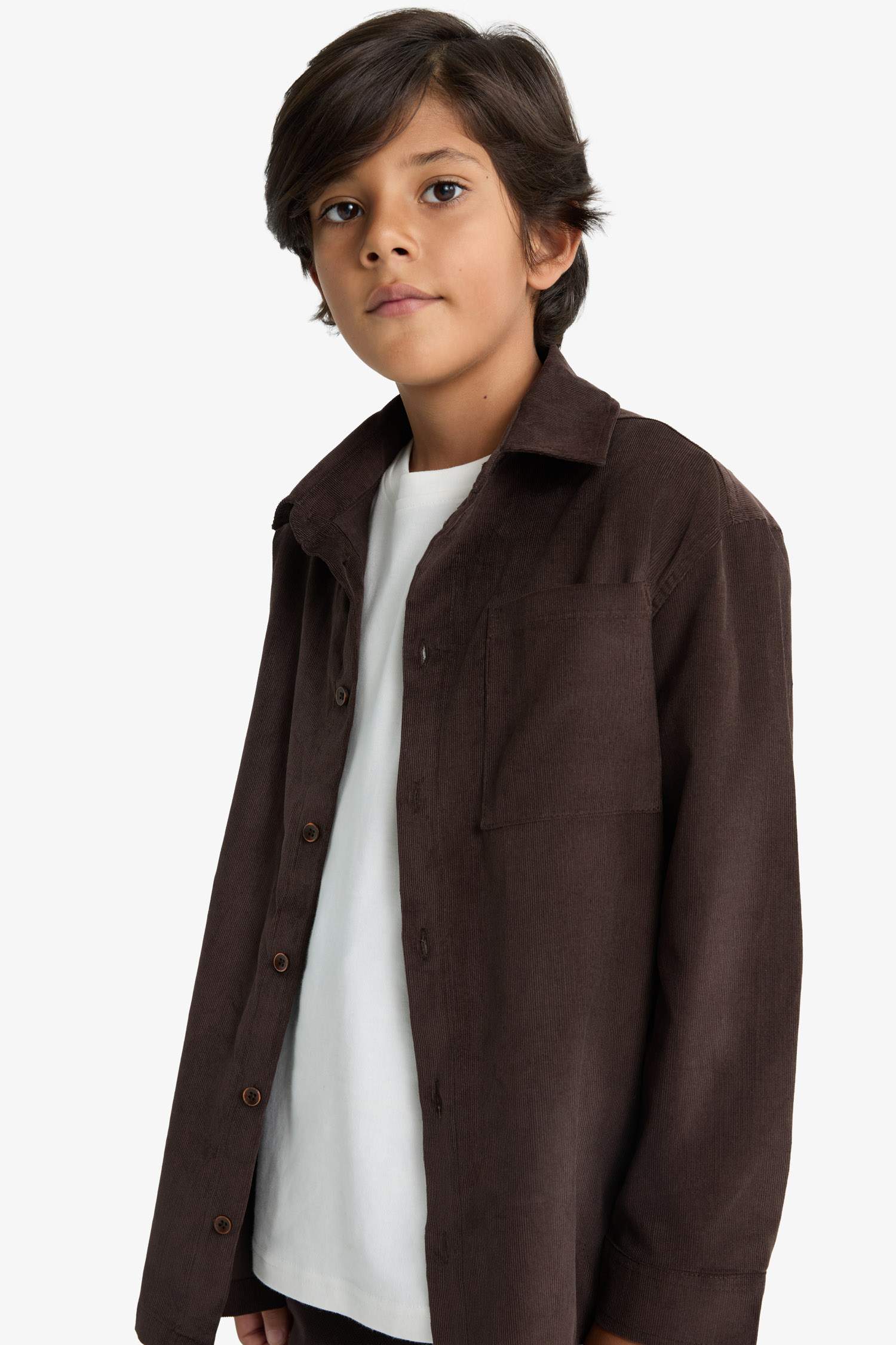 Boy Regular Fit Corduroy Long Sleeve Shirt