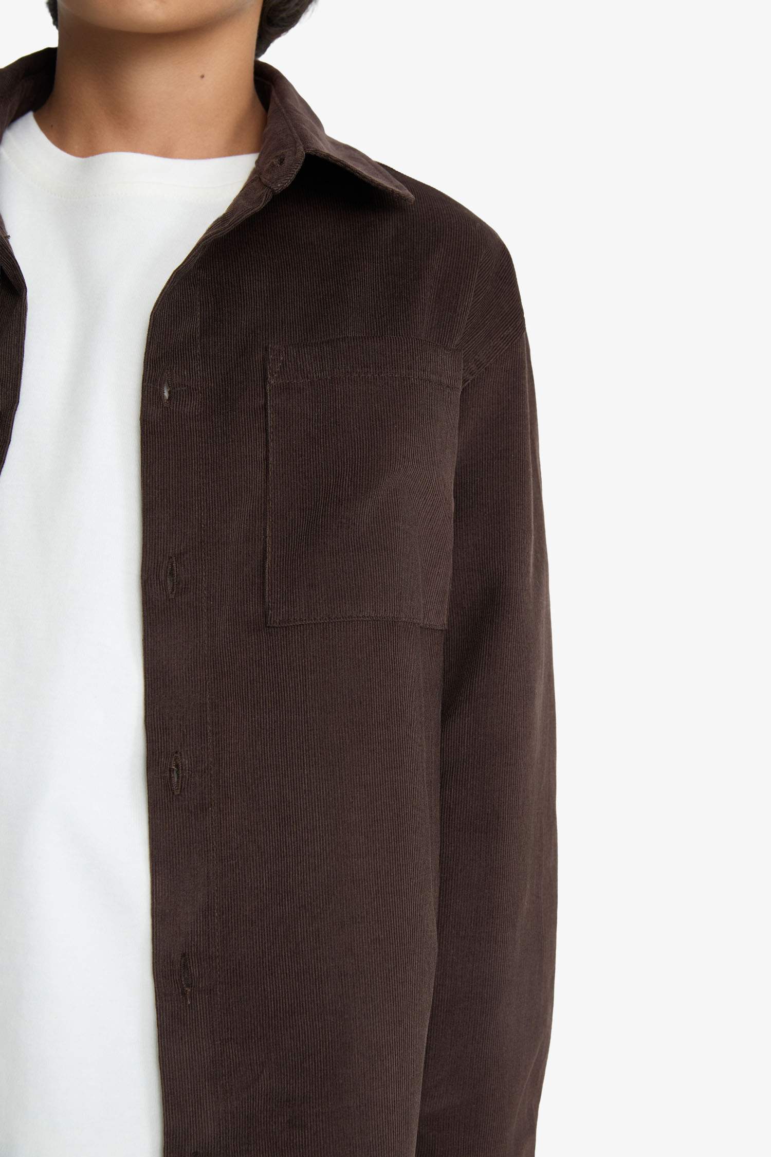 Boy Regular Fit Corduroy Long Sleeve Shirt