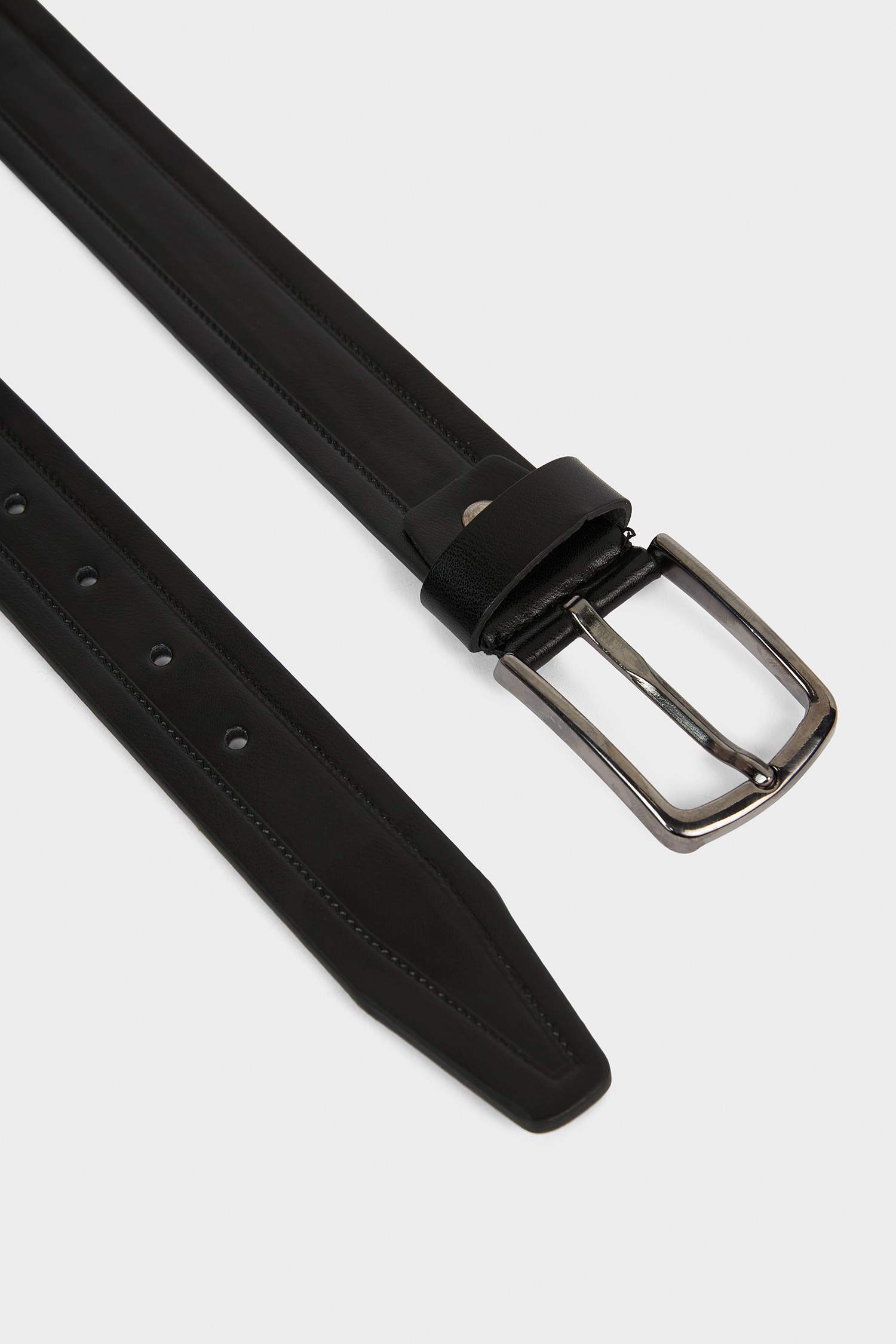 Erkek Dikdörtgen Toka Suni Deri Klasik Kemer