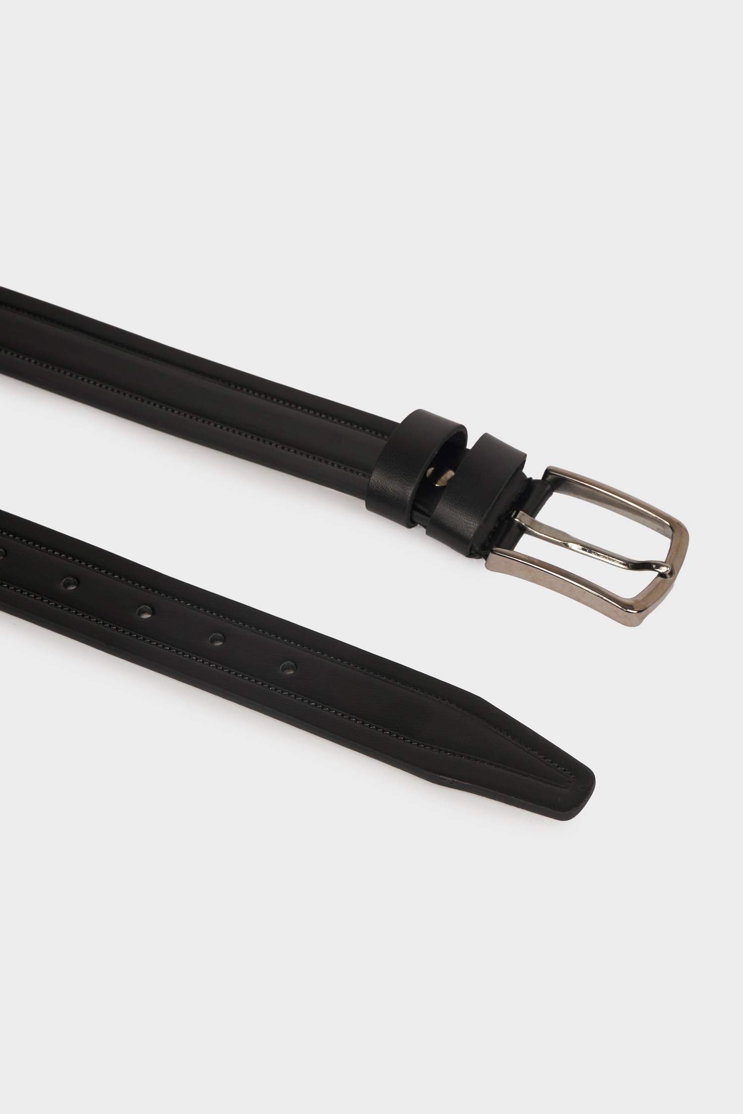 Erkek Dikdörtgen Toka Suni Deri Klasik Kemer