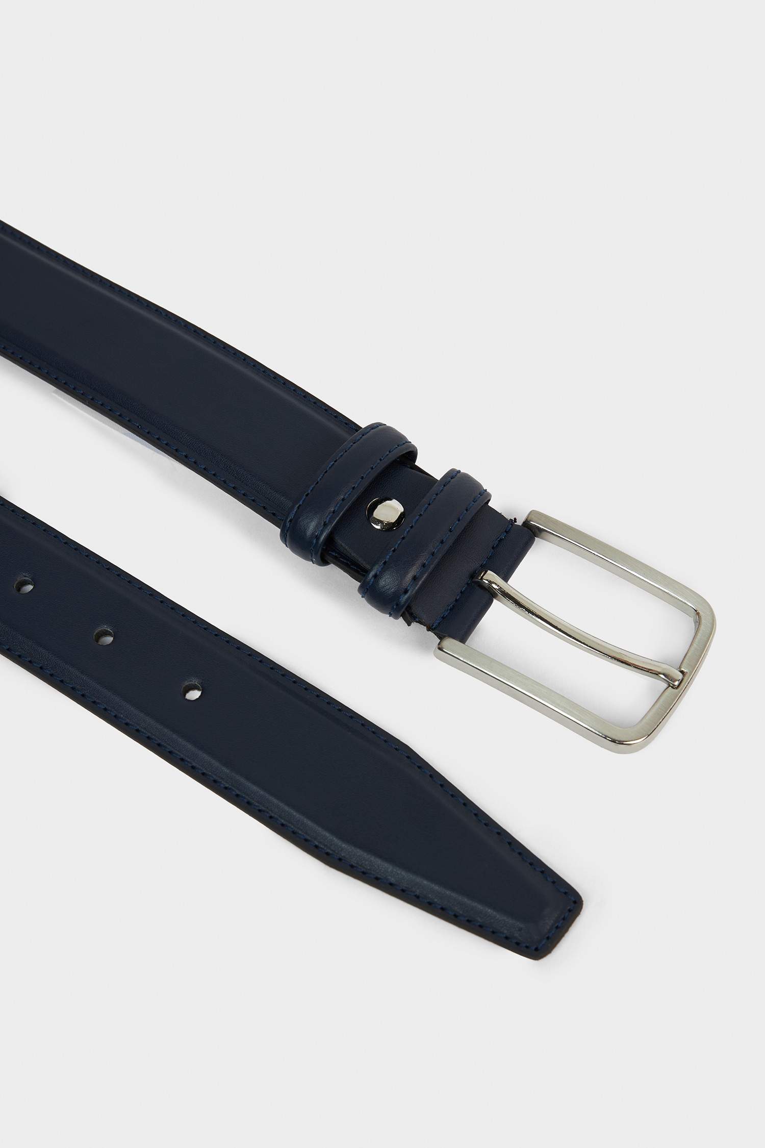 Erkek Dikdörtgen Toka Suni Deri Klasik Kemer