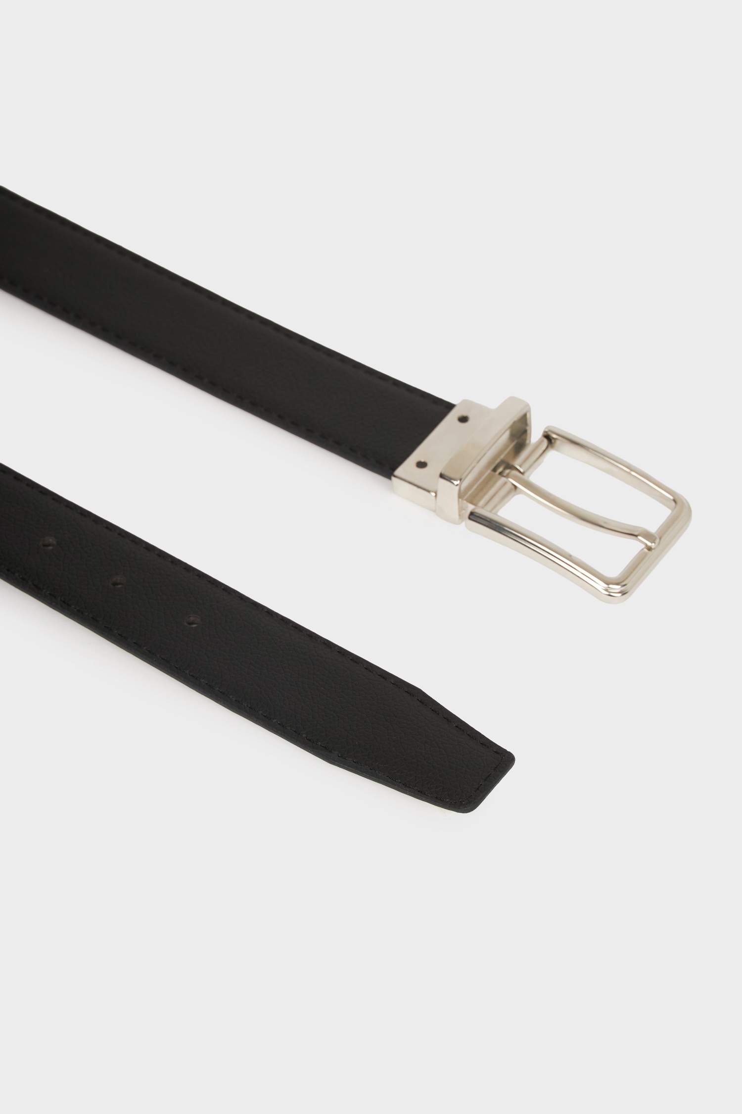 Erkek Dikdörtgen Toka Suni Deri Klasik Kemer