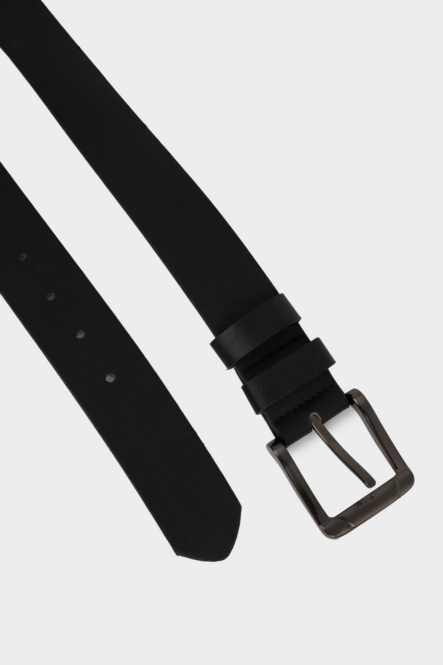 Erkek Dikdörtgen Toka Suni Deri Günlük Kemer