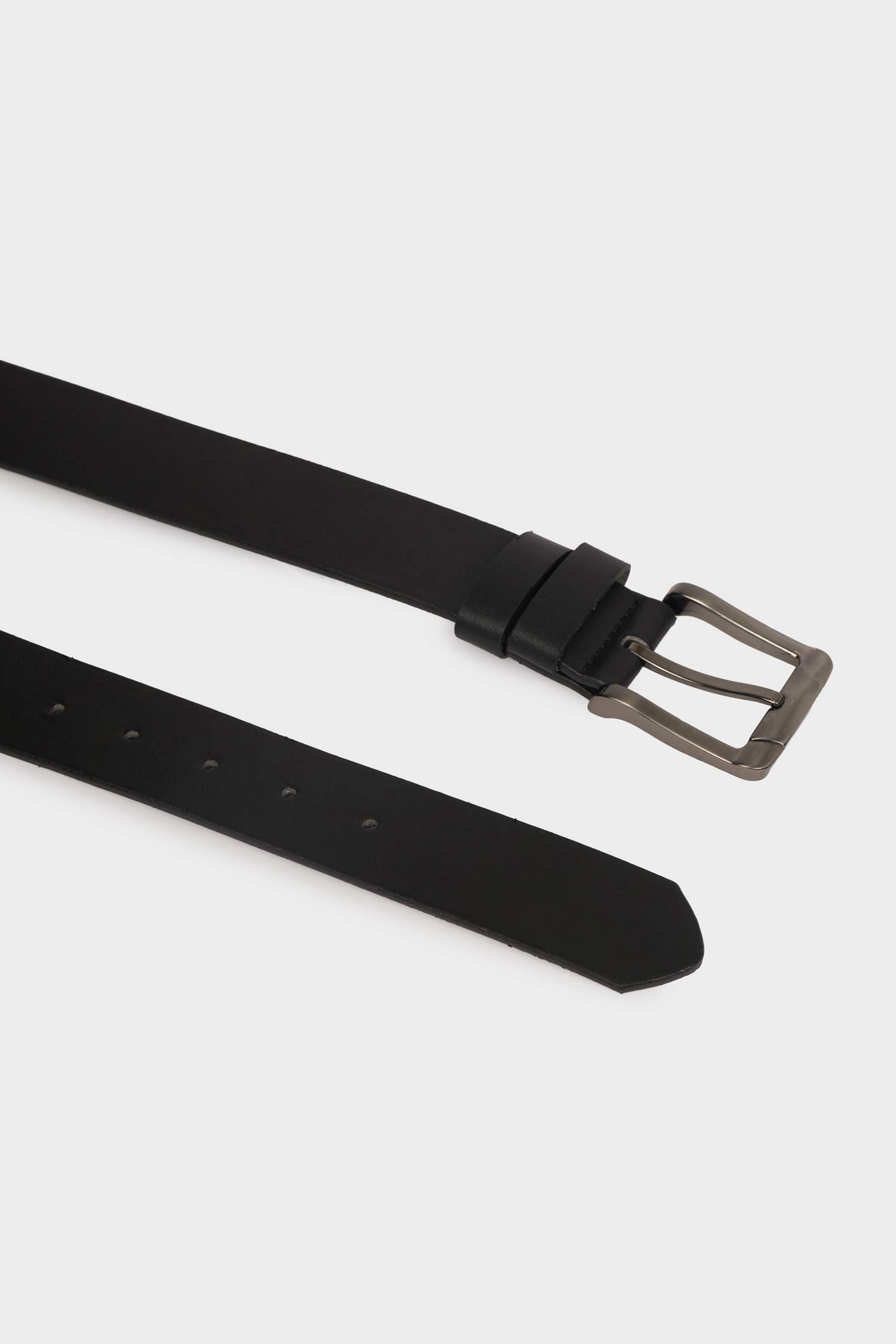 Erkek Dikdörtgen Toka Suni Deri Günlük Kemer