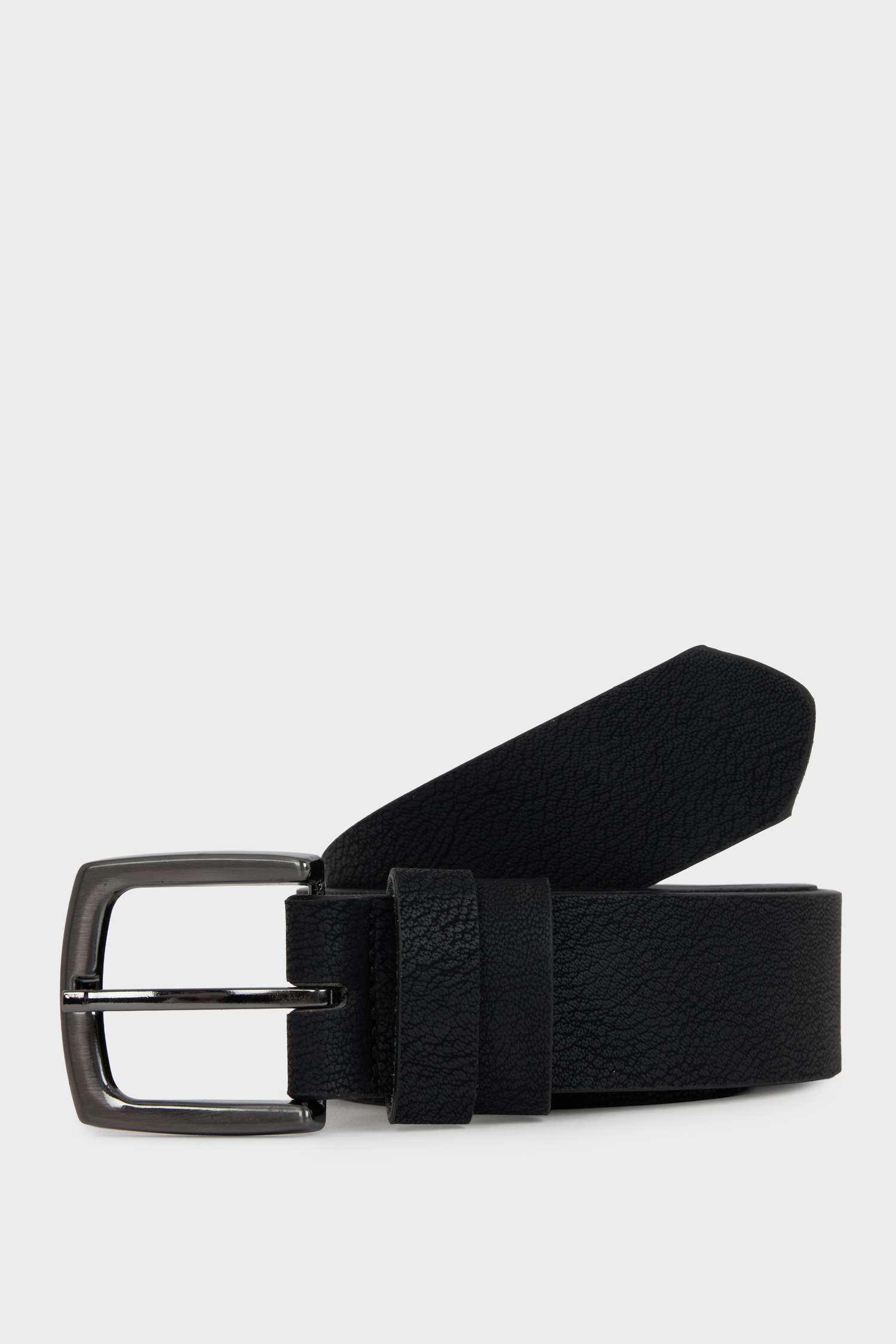 Erkek Dikdörtgen Toka Suni Deri Günlük Kemer