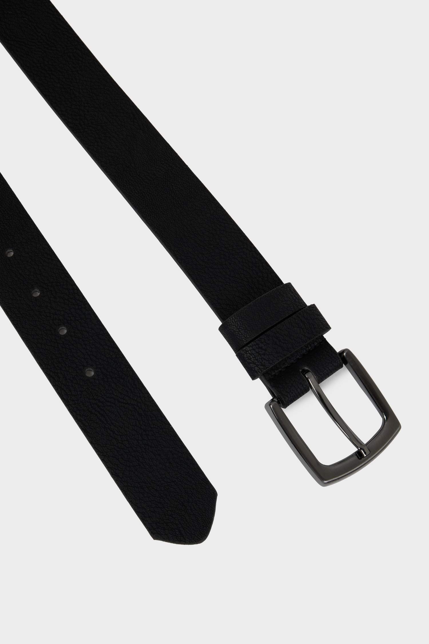 Erkek Dikdörtgen Toka Suni Deri Günlük Kemer