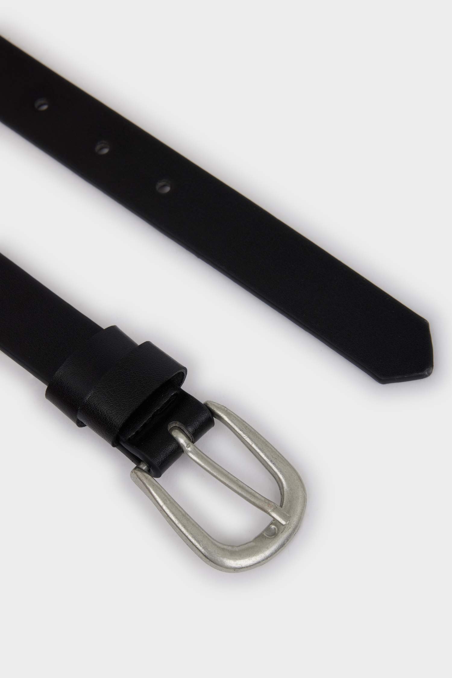 Erkek Oval Toka Suni Deri 2'li Klasik Kemer