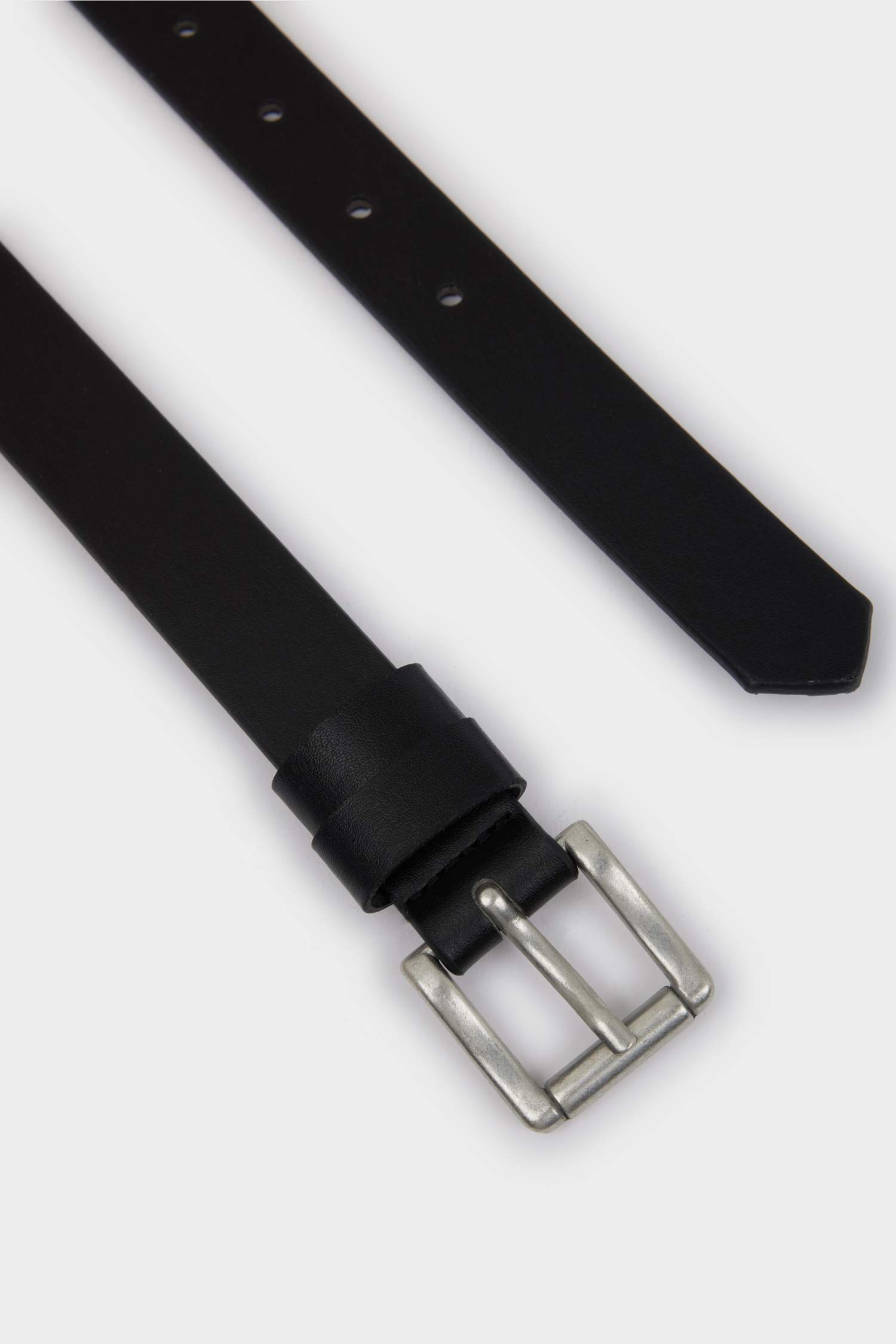 Erkek Dikdörtgen Toka Suni Deri 2'li Klasik Kemer