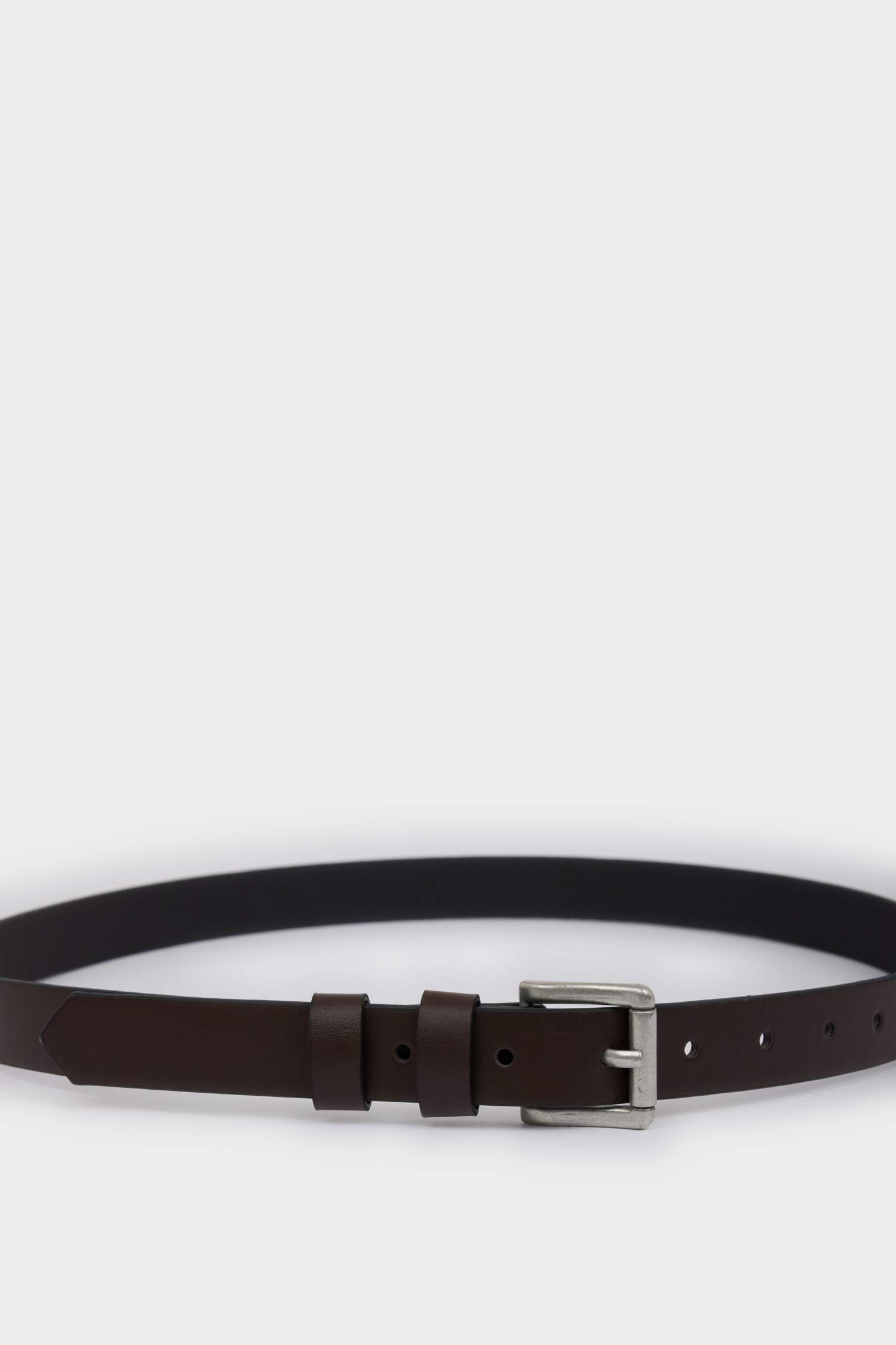 Erkek Dikdörtgen Toka Suni Deri 2'li Klasik Kemer