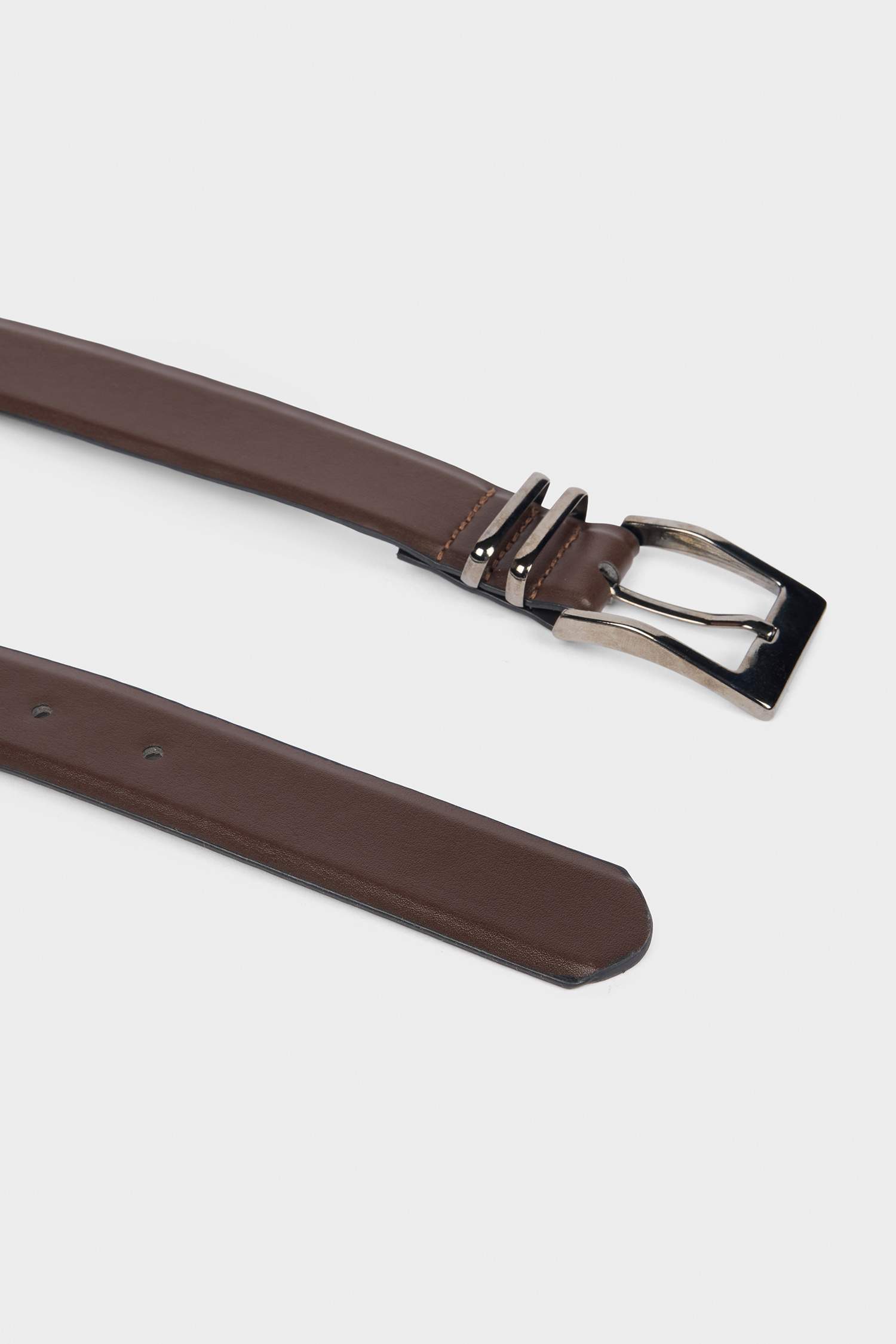 Erkek Dikdörtgen Toka Suni Deri 2'li Klasik Kemer